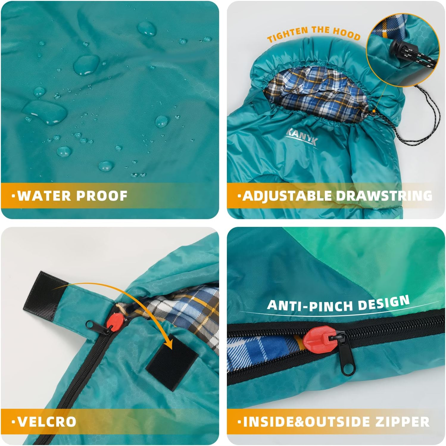 Camping Sleeping Bag, 32℉ Sleeping Bags for Adults Kids Teens Cold Weather Warm Sleeping Bag Winter for 3-4 Season Camping, Camping Gear Equipment, Traveling, and Outdoors image number 2