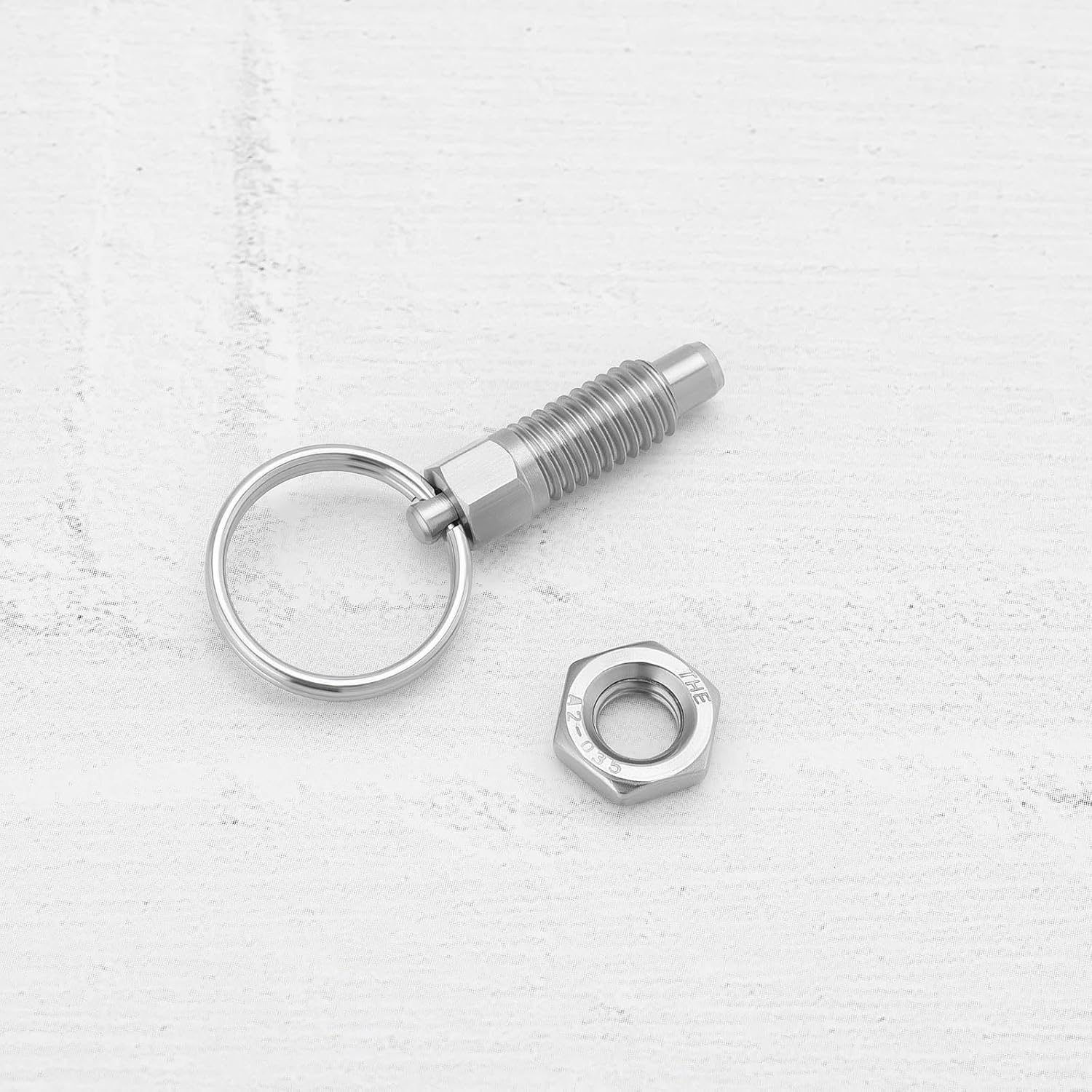 Be in Your Mind 4Pcs Spring Plunger Stainless Steel with Pull Ring Thread M6X1 Length 12Mm Pin Outer Diameter 4Mm Used in Chassis Cabinet Industrial Equipment