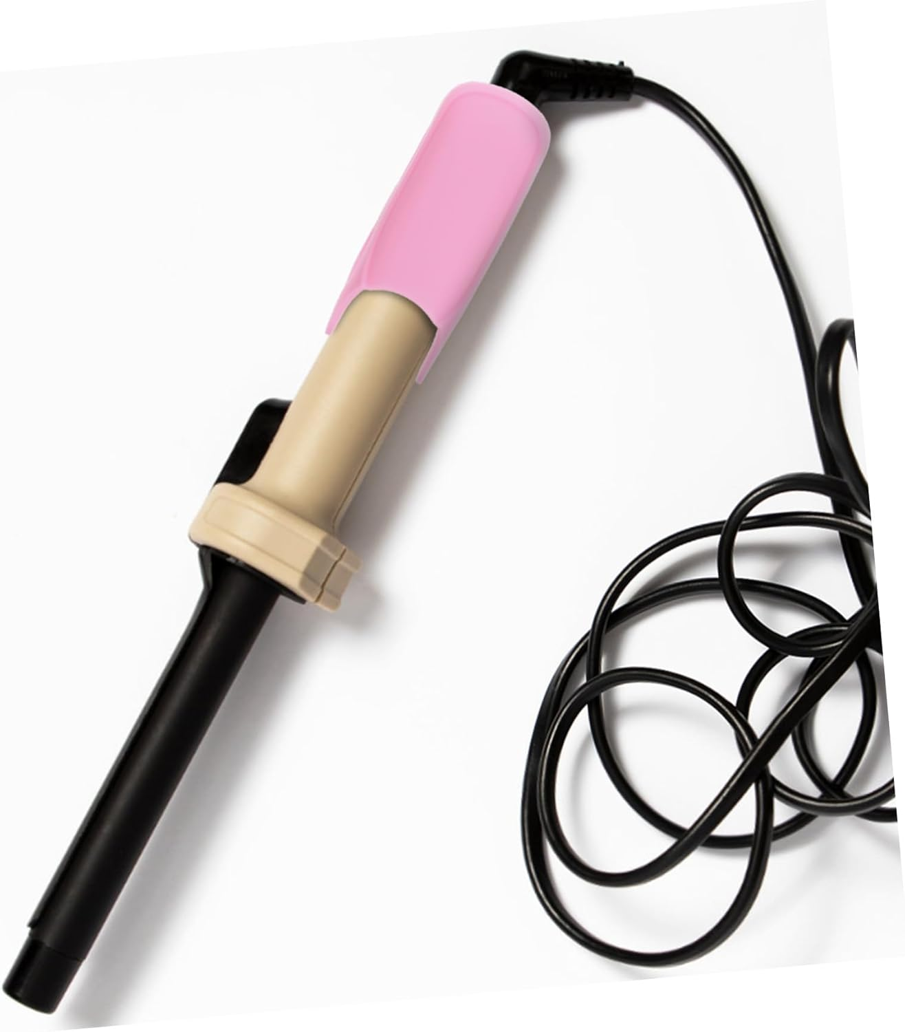 Hair Iron Heat-Resistant Silicone Sleeve Pink Hair Curler and Flat Iron Protector Cover for Safe Styling and Travel image number 6