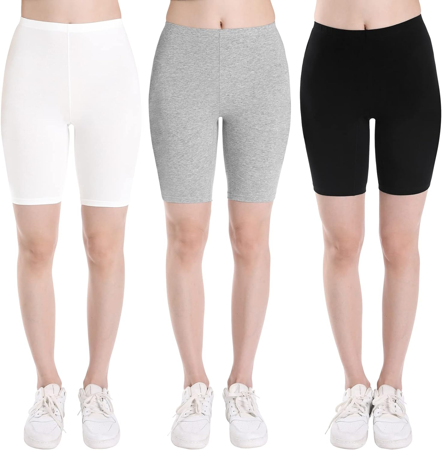 INNERSY Teen Girls' Soft Cotton Short for Age 8-16 Kids Tagfree Dance Shorts 3-Pack