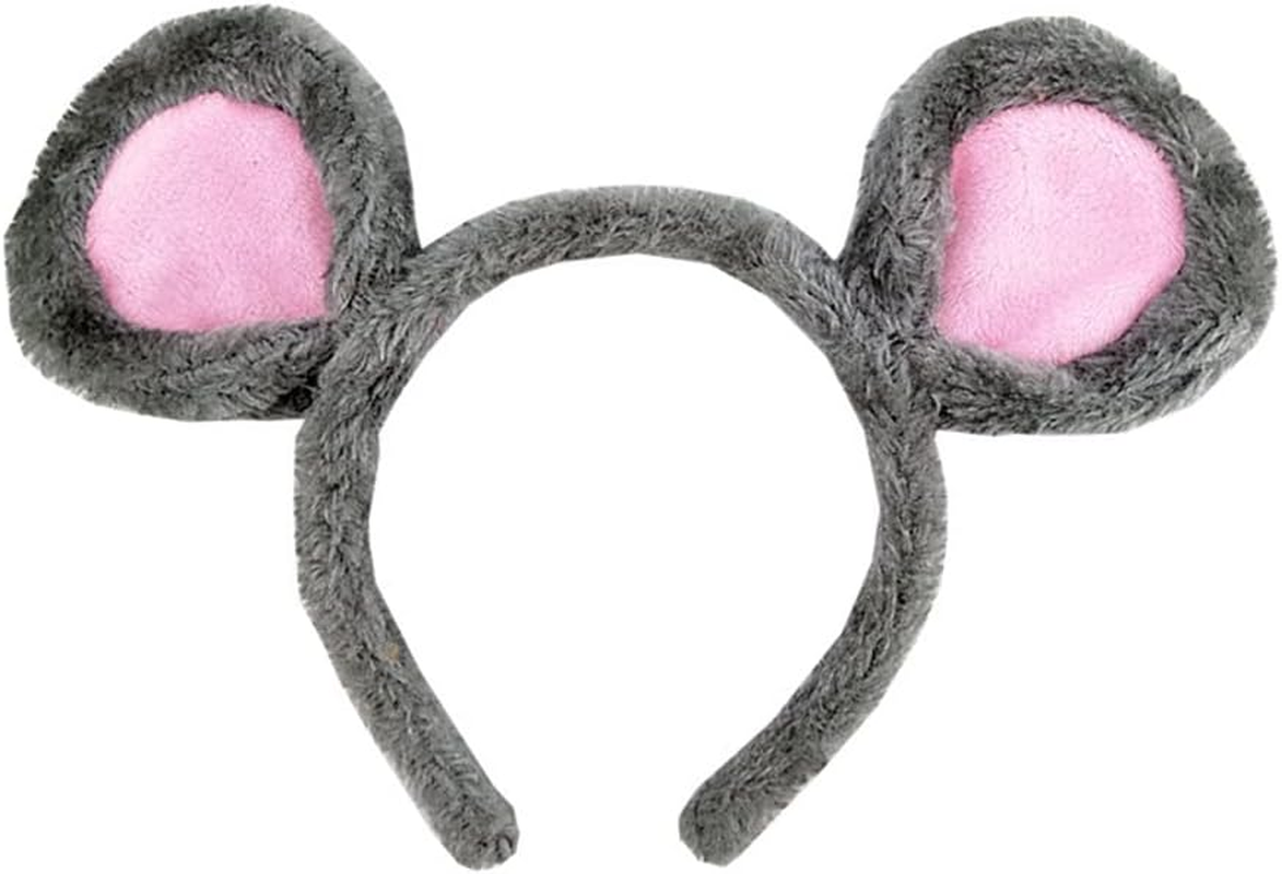 Haveratio Soft Bear Ears Headbands Plush Mouse Ears Hair Hoop for Washing Face Cartoon Animal Hairbands Halloween Costume