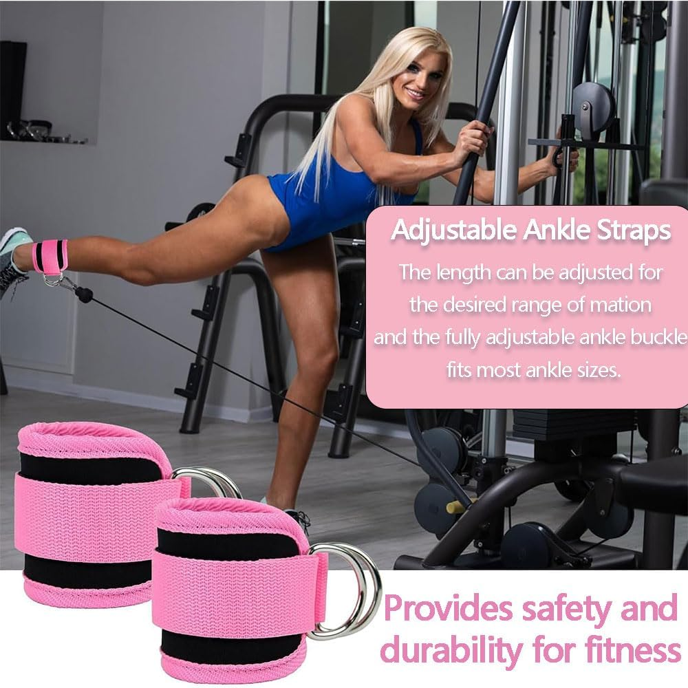 Ankle Resistance Bands with Cuffs &ndash; 3-Piece TPE Exercise Bands Set for Legs, Glutes, and Hip Training, Durable Workout Bands for Kickbacks, Home and Gym Fitness image number 6