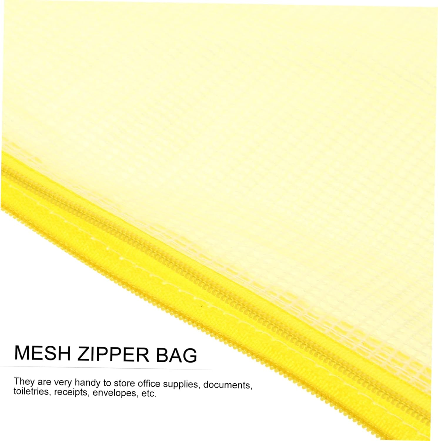 SHOWERORO 10Pcs Document Pouch Mesh File Bag Zipper Pouch Mesh Bags Zipper Random Color image number 6