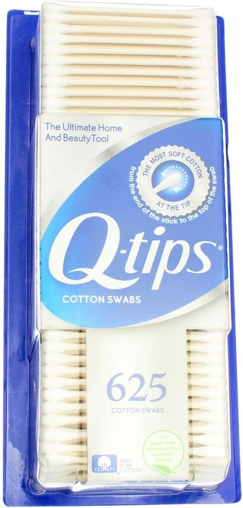 Q Tips Cotton Swab Size 625Ct Q Tips Cotton Swab 625Ct image number 2
