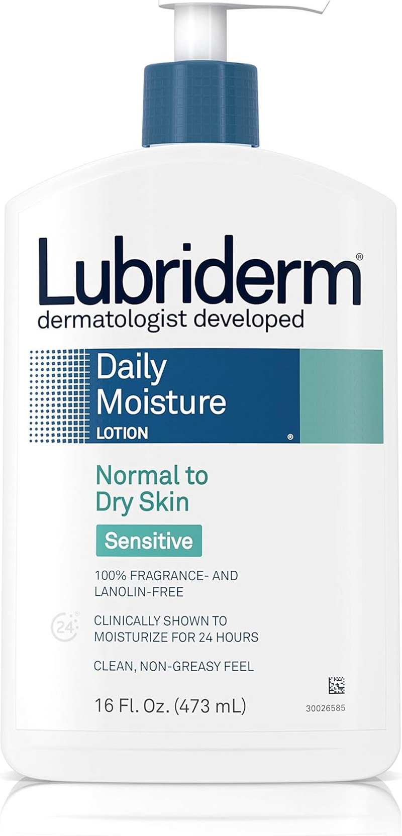 Lubriderm Daily Moisture Lotion Normal to Dry Skin Sensitive Unisex, 16 Ounce image number 5