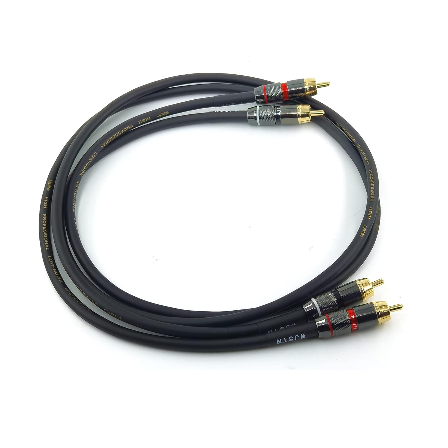 WJSTN 1RCA Male to 1RCA Male Stereo Audio Cable,Suitable for Home Theater, Amplifier, HDTV, Game Console, Hi-Fi System. 2Pack image number 2