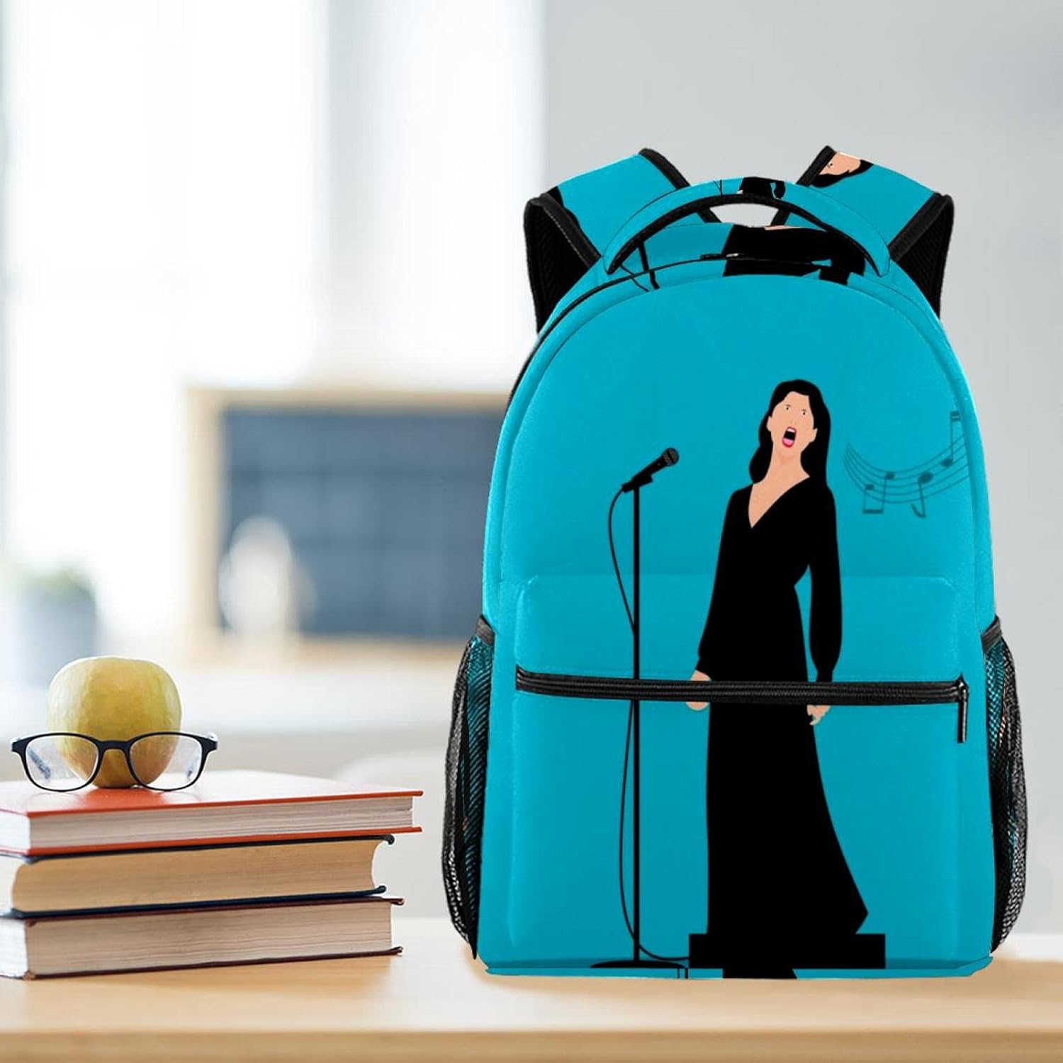 Singer Girl Performance Backpack Students Shoulder Bags Travel Bag College School Tote Backpacks image number 3