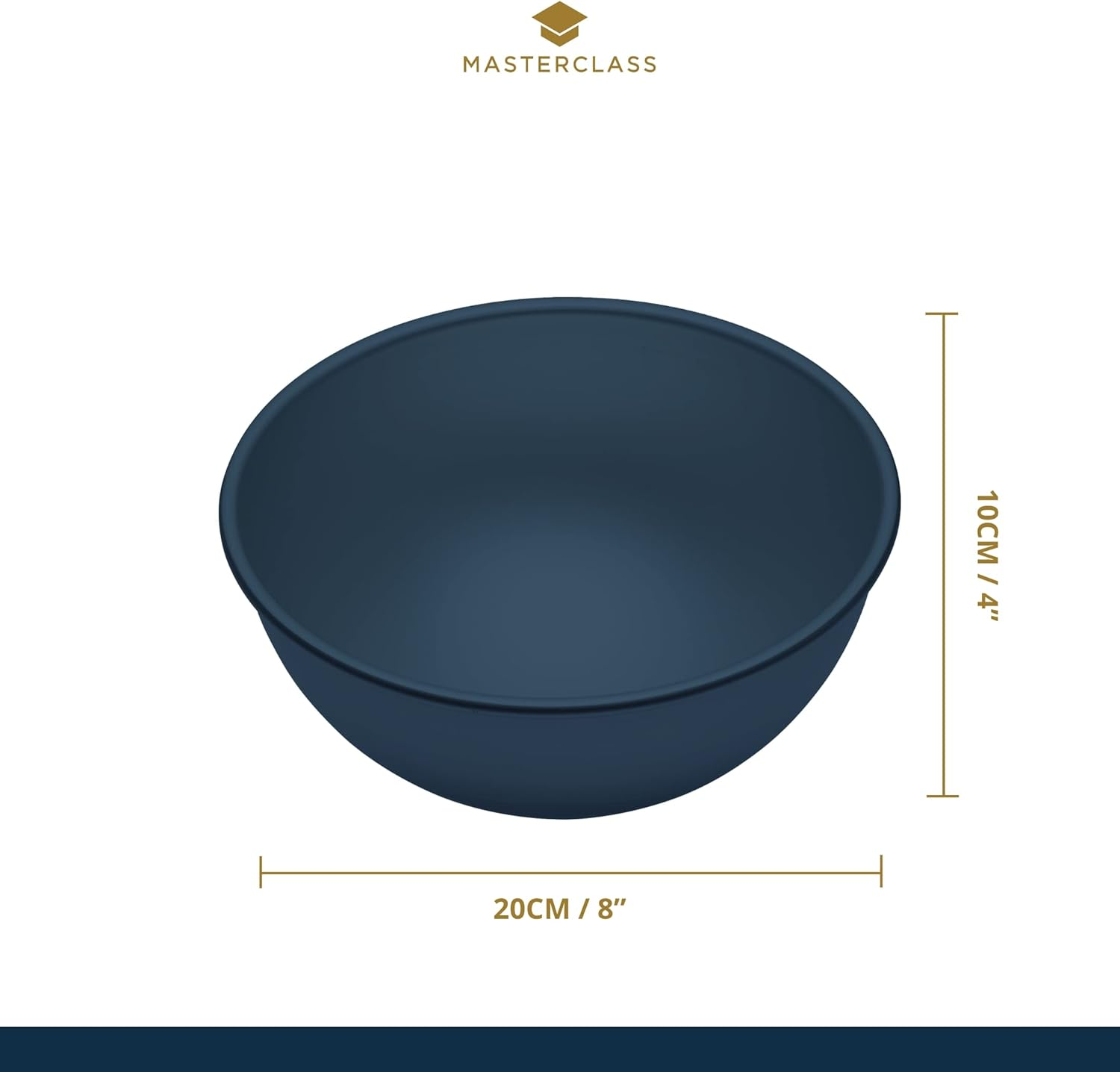 Masterclass Hemisphere Cake Tin 20 Cm, Silver Anodised Aluminium Pan, Lightweight, Heavy Duty, for Baking Half Sphere Cakes, 8 Inch image number 3