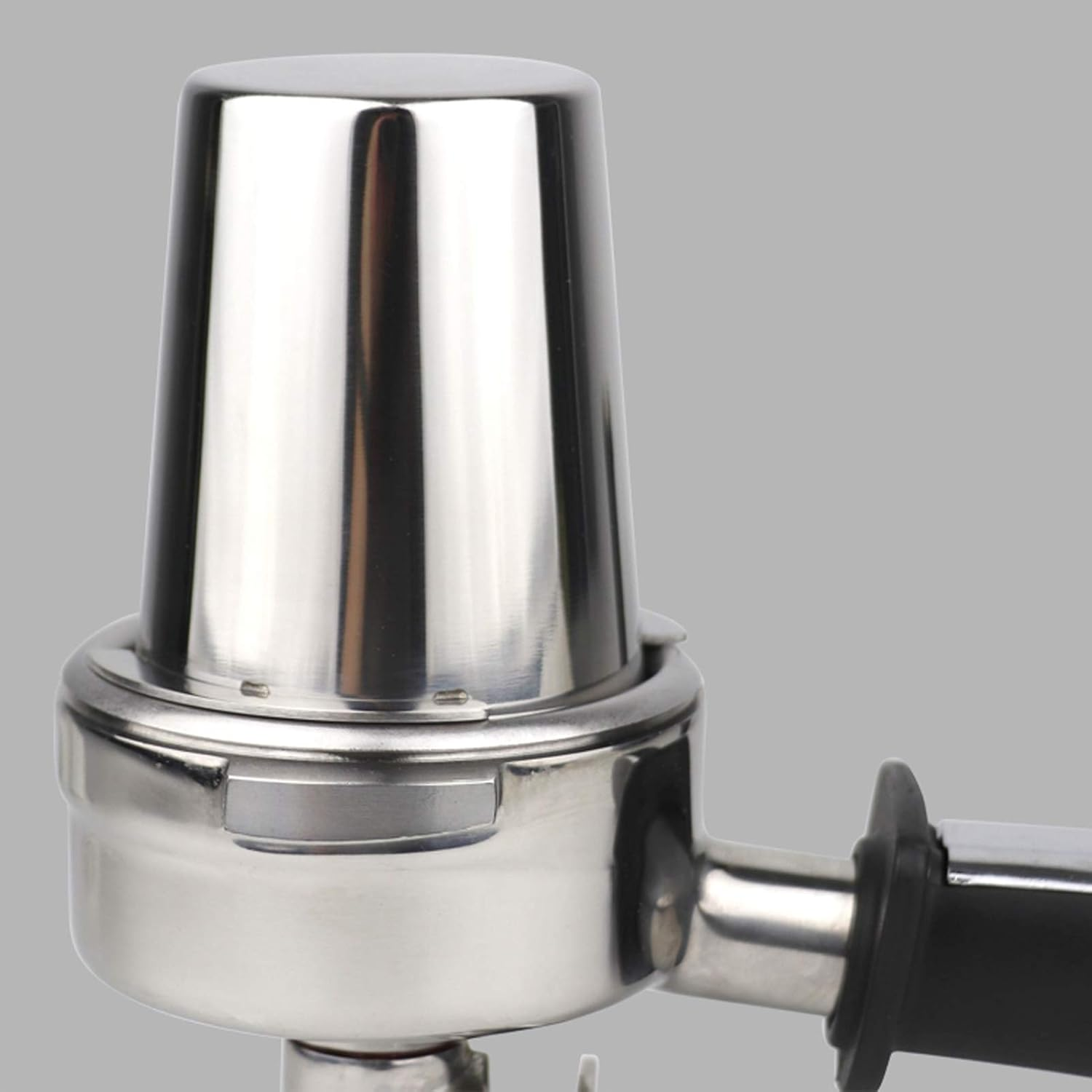 51Mm Stainless Steel Coffee Machine Handle Dosing Cup, Grinder Powder Collector, Ideal for Espresso Machines, Silver, Milk Tea Shops, Homes, Coffee Shops image number 2