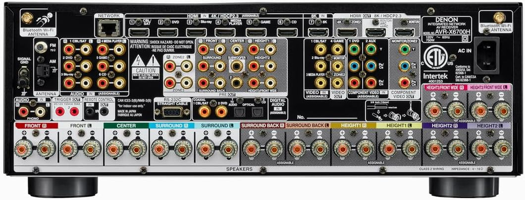 Denon AVR-X6700H 8K Ultra HD 11.2 Channel (140Watt X 11) AV Receiver 2020 Model - 3D Audio & Video with IMAX Enhanced, Built for Gaming, Music Streaming, Alexa + HEOS