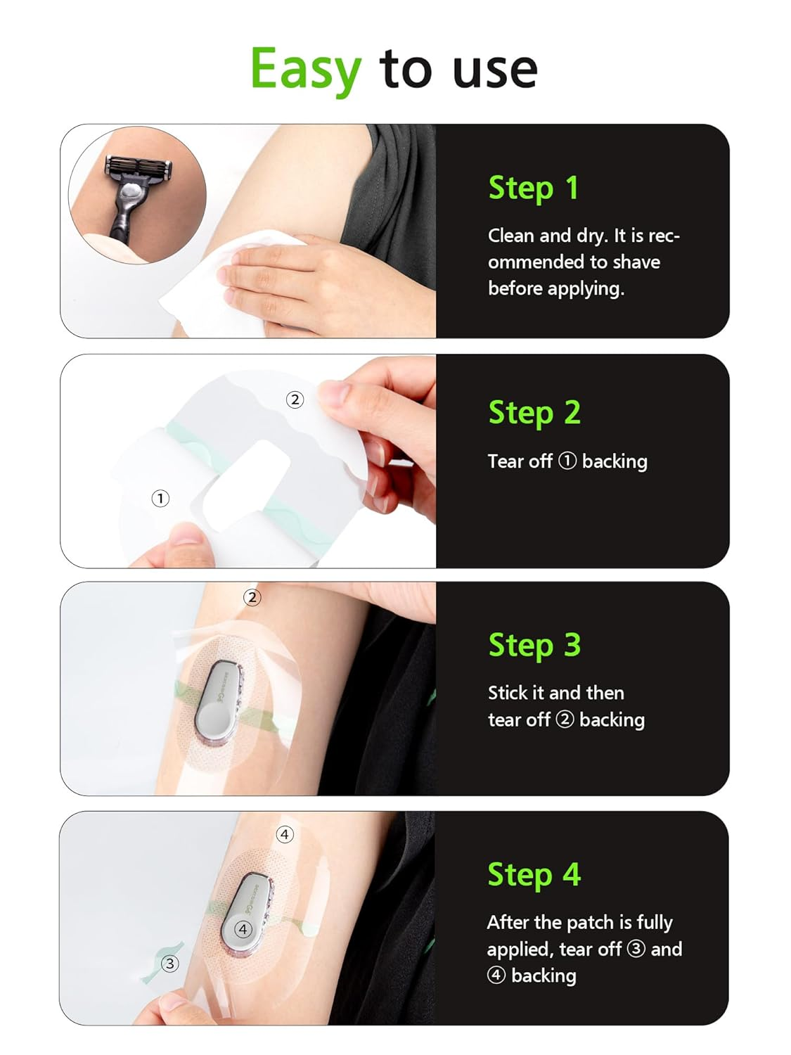 60 Packs Dexcom G6 Overpatch, Dexcom G6 Adhesive Patches Waterproof for 10-14 Days Long Stay, No Glue in the Center by SUNMON (Transparent)