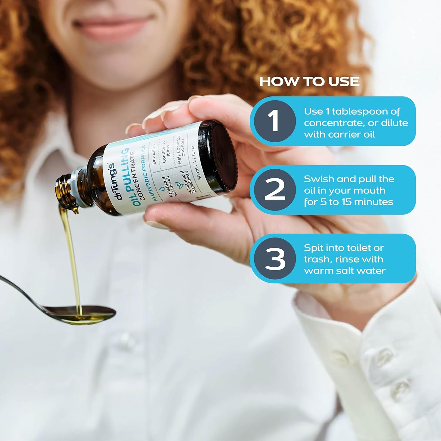 DR TUNG'S Oil Pulling Concentrate Ancient Ayurvedic Formula, 50Ml