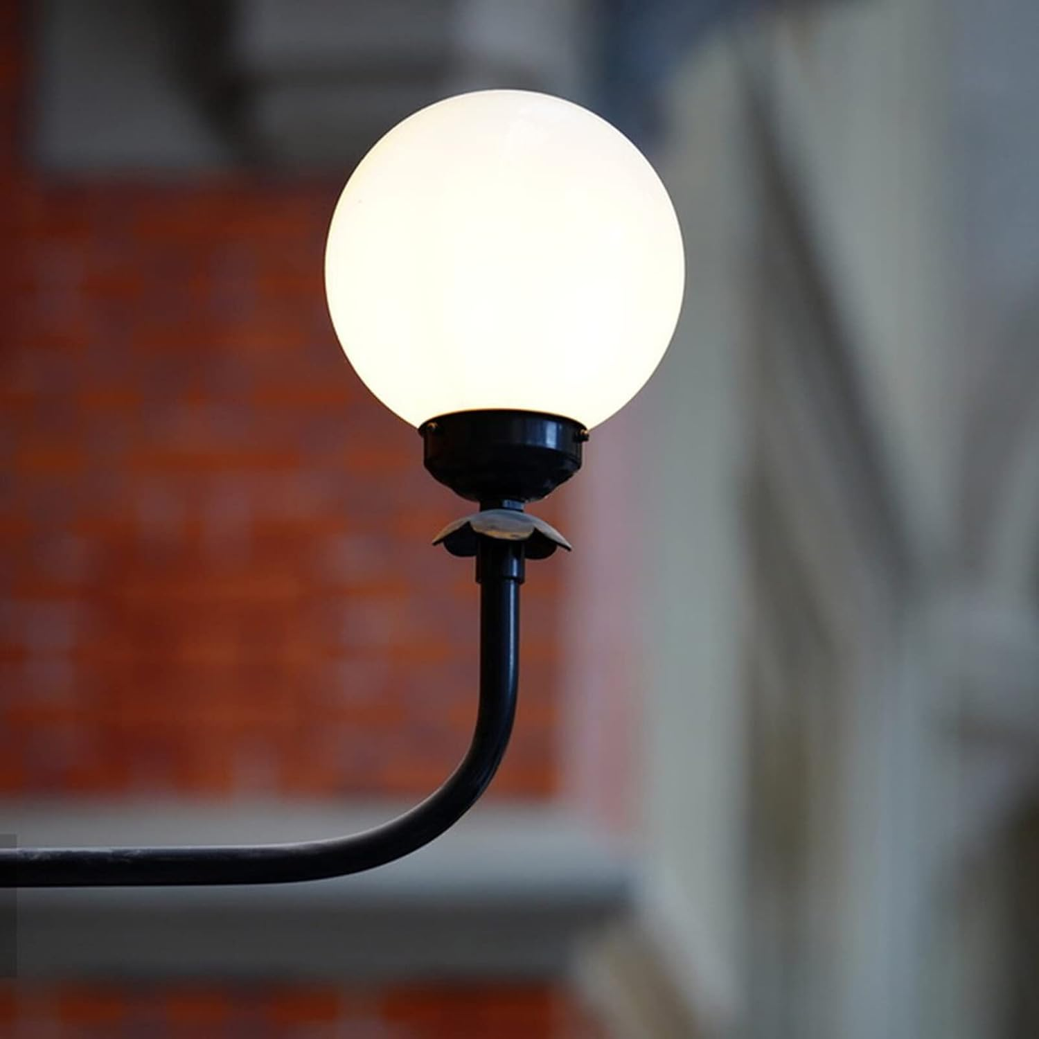 Ciieeo Acrylic Lamp Post Globe with 3.15Inch Threaded Neck White Lamp Shade round Plastic Outdoor Light Globe Screw Neck Wall Ceiling Fan Light Covers image number 2