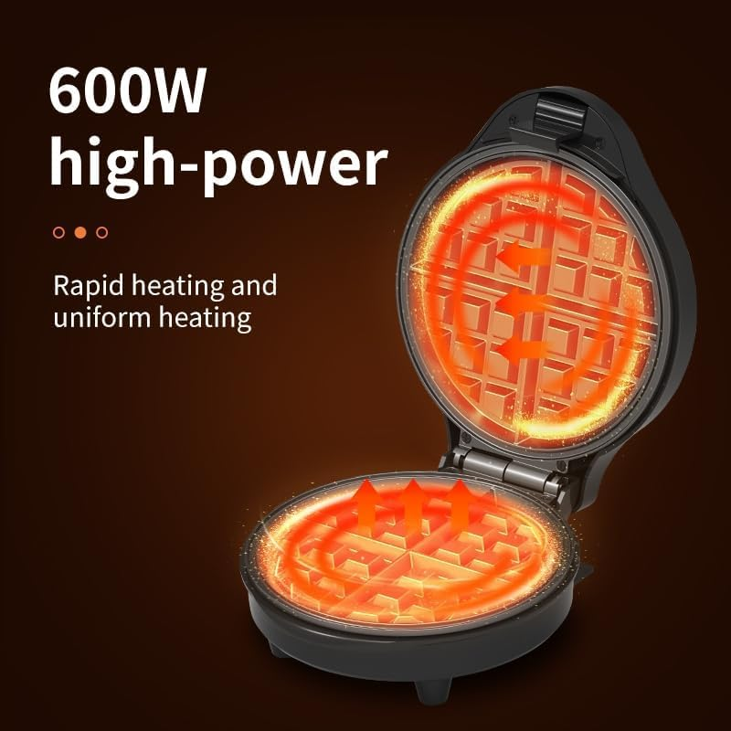3-In-1 Electric Waffle Maker with Interchangeable Plates, Non-Stick Surface, Black image number 2