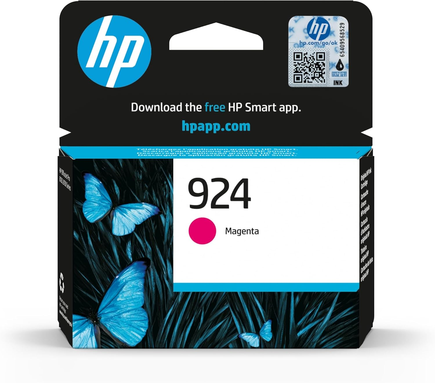 HP 924 Genuine Original Cyan Printer Ink Cartridge Works with HP Officejet Pro 81Xx All-In-One Series Printers (4K0U3NA)