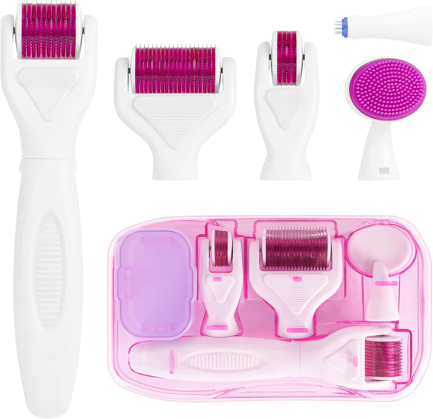 LOPHE Derma Roller, 0.25Mm Microneedle Derma Roller for Men and Women, Professional Microneedling Derma Needling, Micro Needle Roller Facial Wrinkles Hair Loss Stretch Marks Hair Regrowth