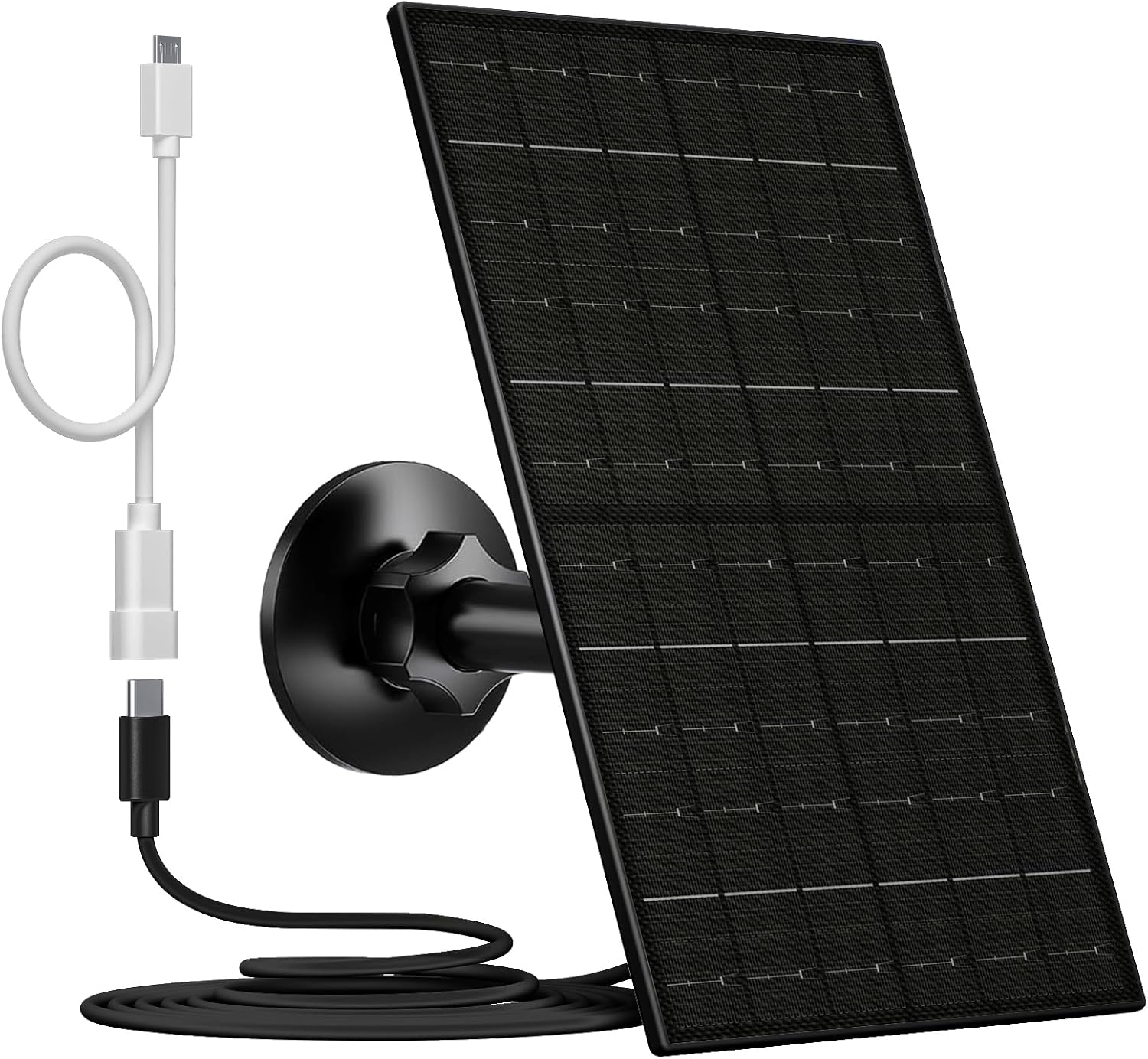 7W Solar Panel for Security Camera, USB C Solar Panel Charger for Camera, USB Solar Panel Compatible with Eufycam & DC 5V Rechargeable Battery Camera, IP65 Waterproof, 9.8Ft Charging Cable image number 3