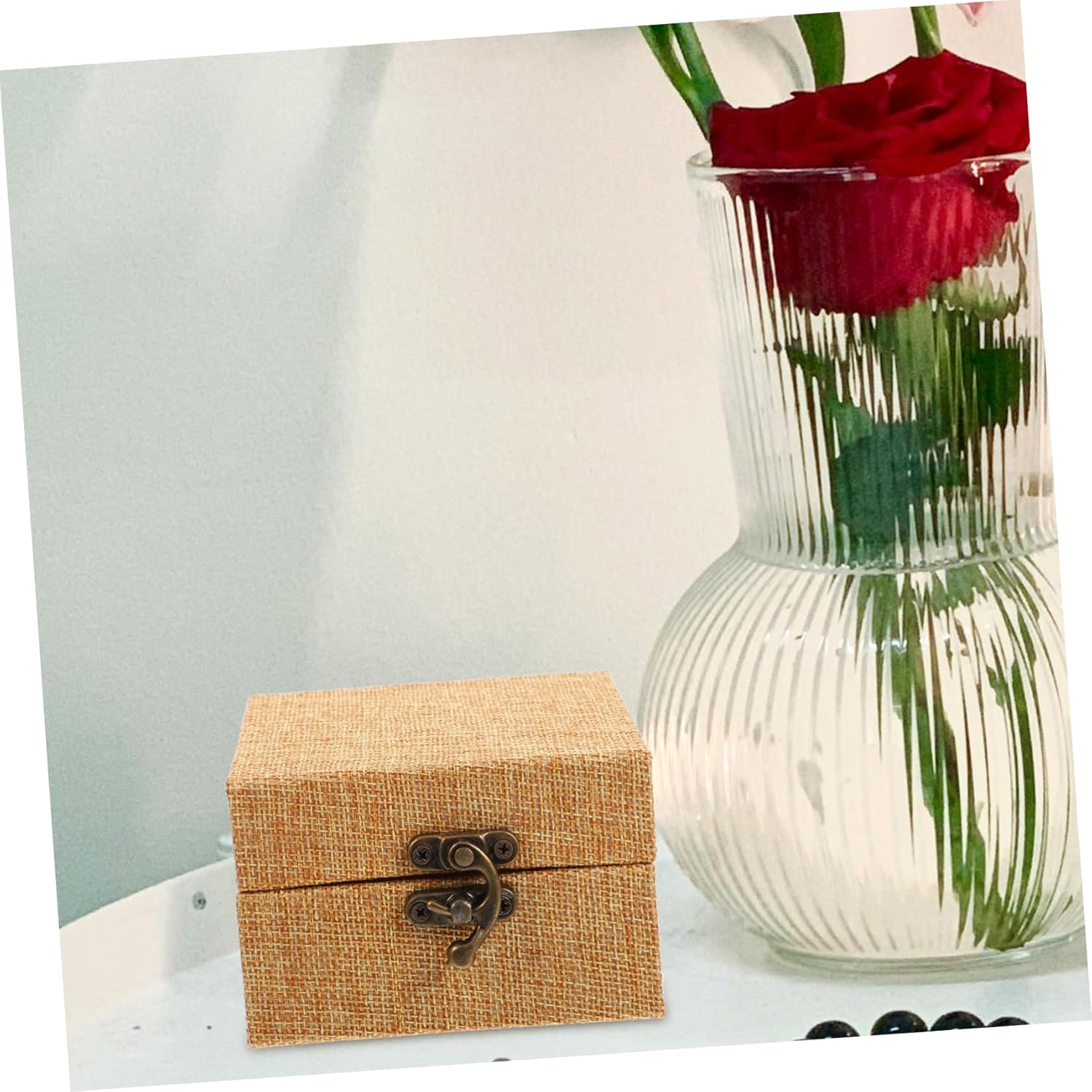 Ink Pad Box Chinese Painting Ink Pad Wooden Treasure Chest Brocade Jewelry Box Calligraphy Stamp Storage Trinket Organizer image number 3