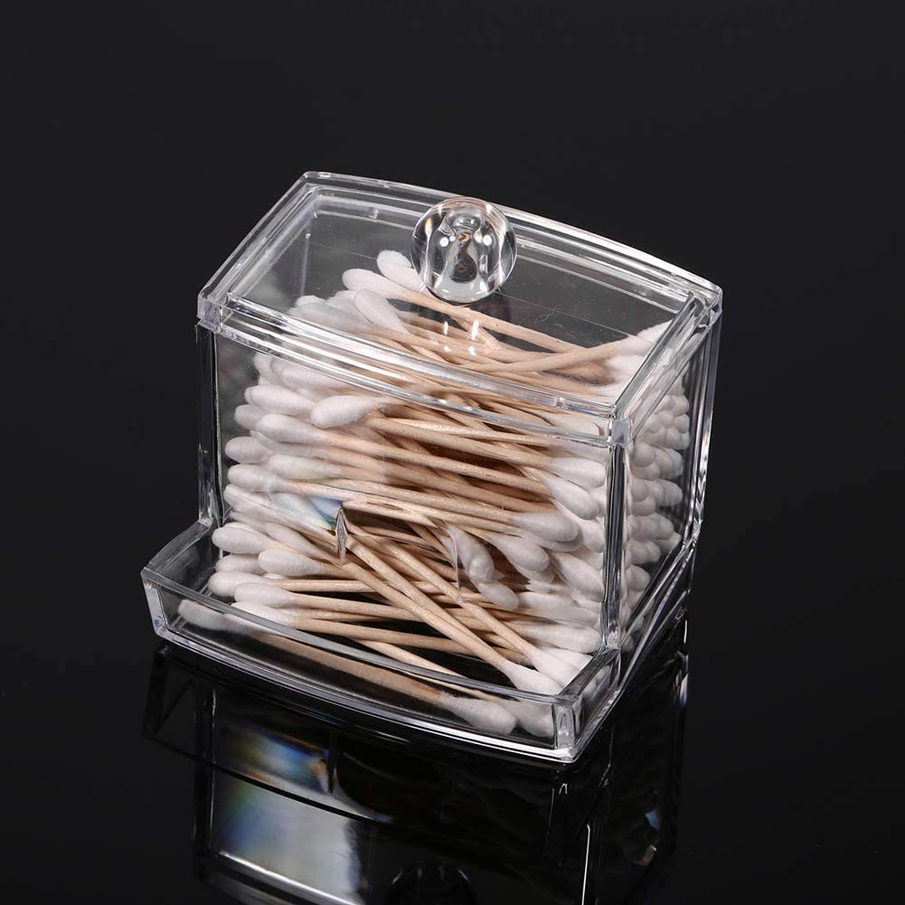 Makeup Easy to Access Cosmetic Swab Holder, Swab Box, Q-Tip Practical for Makeup Pads Cotton Balls