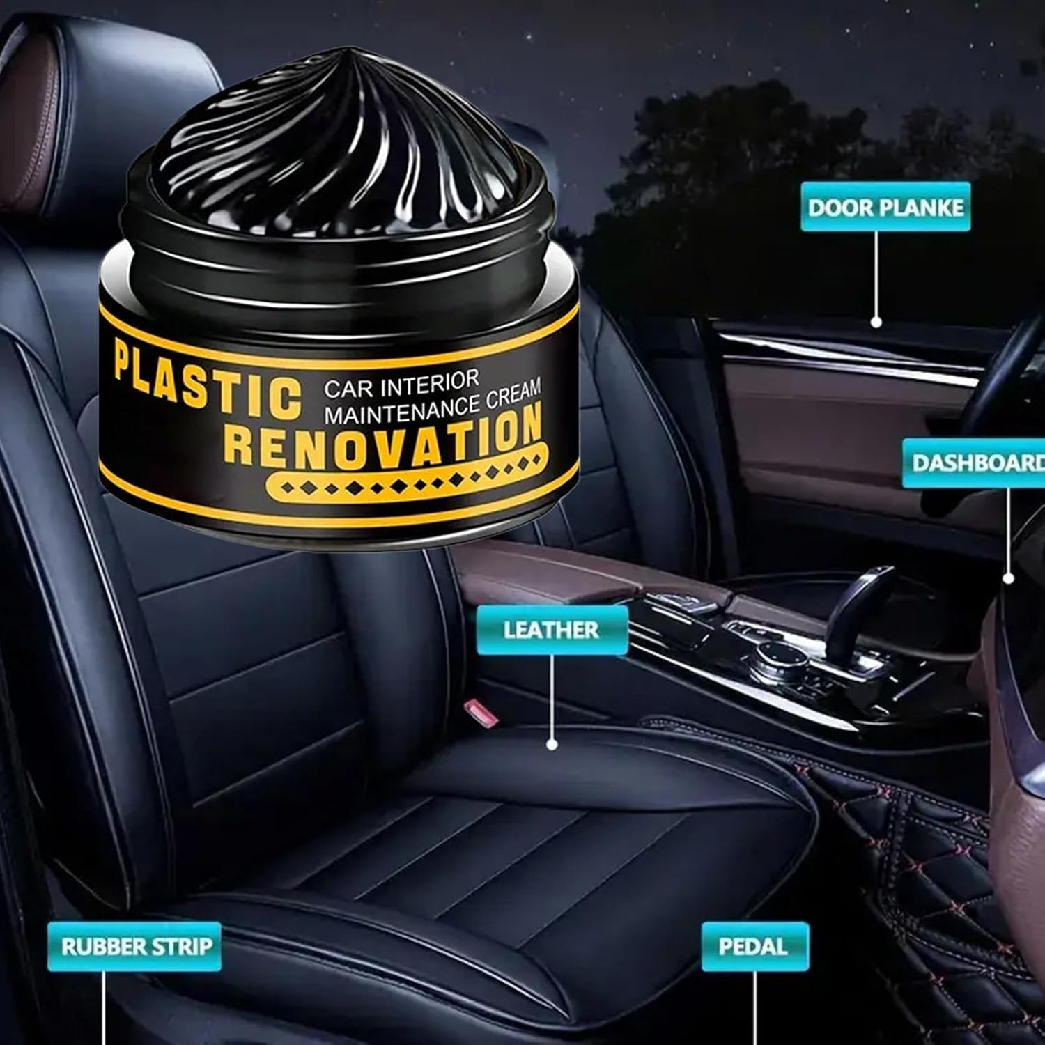 Frxib Trim Restorer Automotive, Trim Shine, Detailing Supplies Auto Polish Cleaner for Door Handle Dashboard Window Strip Exterior Interior Truck