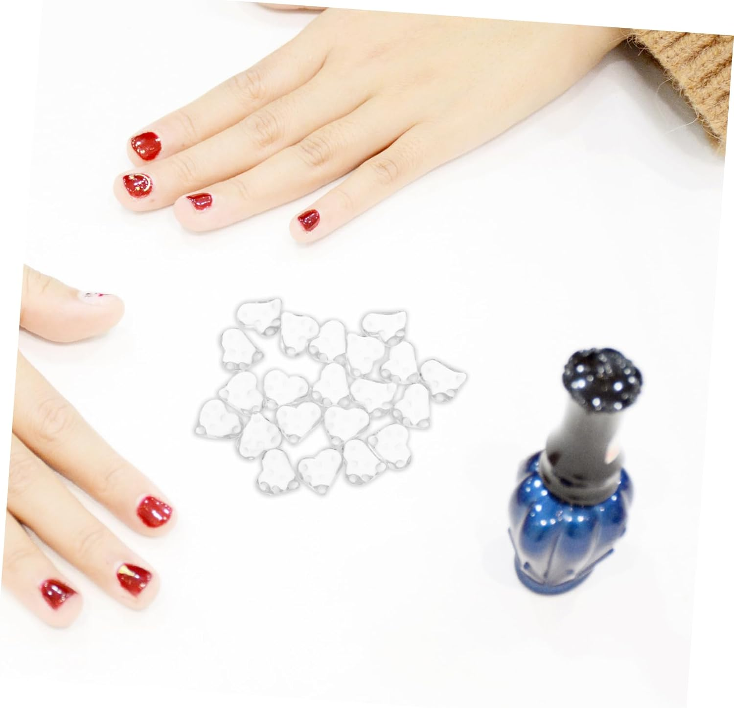 NOLITOY Nail Art Display Plates 20Pcs Heart Shape for Manicure Show Home Storage image number 3