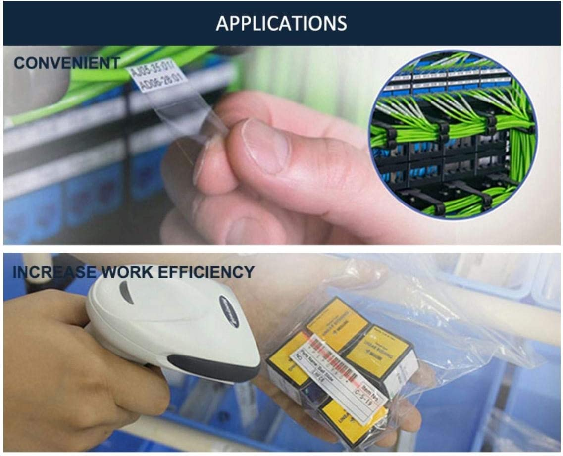 4 Pack Black on White Label Tape Compatible with Brother TZ231 Tze231 Made for P-Touch Sticker Label Tape Label 12Mm X8M image number 2