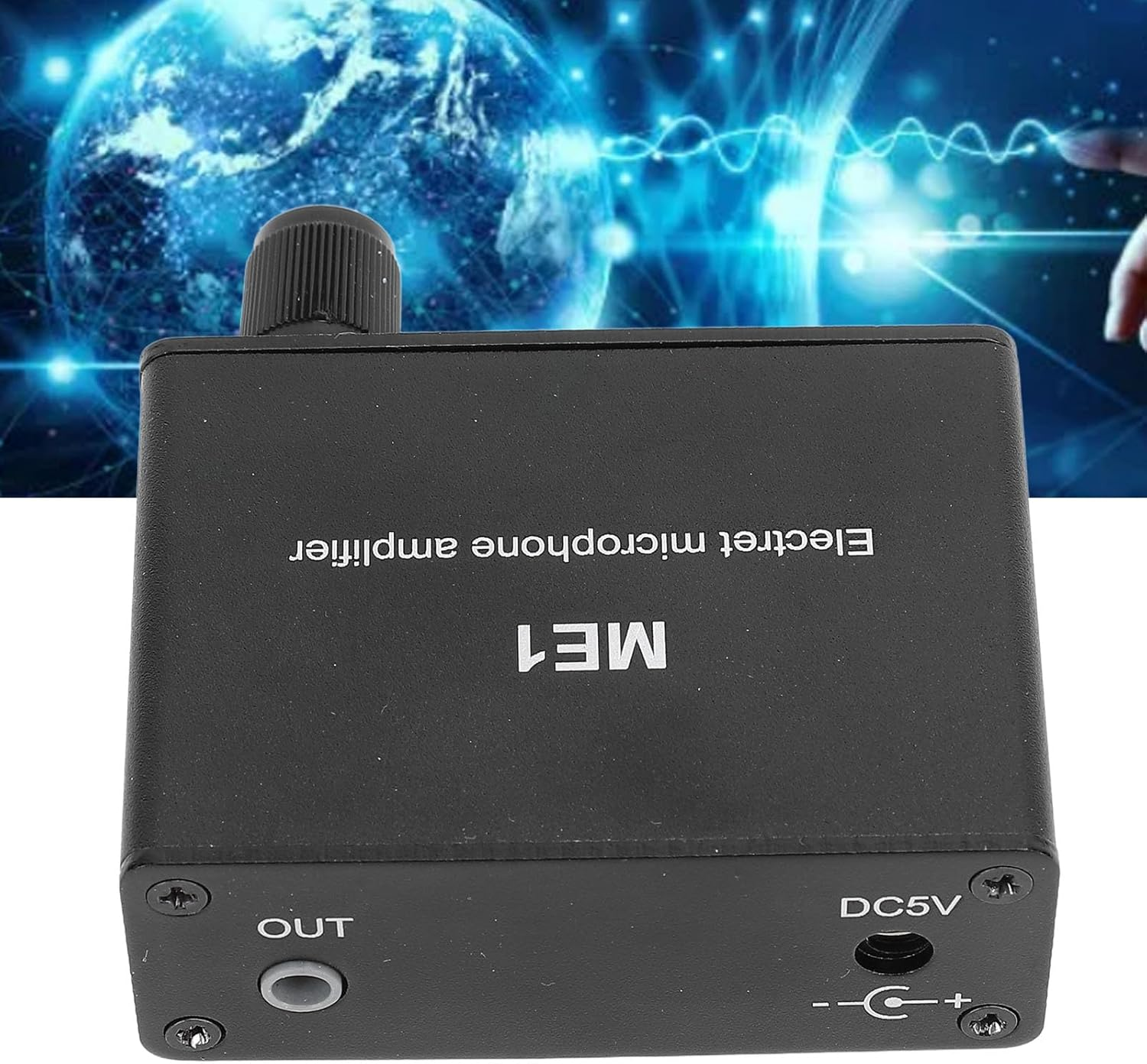 Microphone Preamp, Electret Microphone Amp, Adjustable Gain 0-20Db Sound Amplifier, Audio Booster, Microphone Preamplifier for Podcast, Livestream, Broadcasting