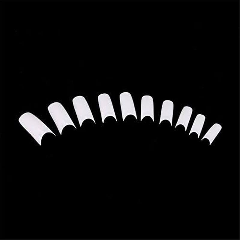 500Pcs Lady White French Acrylic Style Artificial False Nails Half Tips image number 1