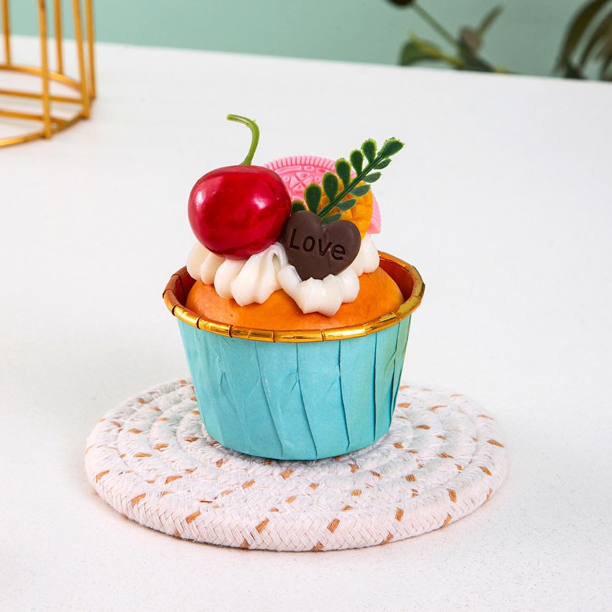 AIMALL 8PCS Nordic Cotton Rope Coasters, round Woven Insulation Mats, Thick Heat-Resistant Placemats for Kitchen and Dining, 3 Styles, 7.3 Inches - Mixed image number 5