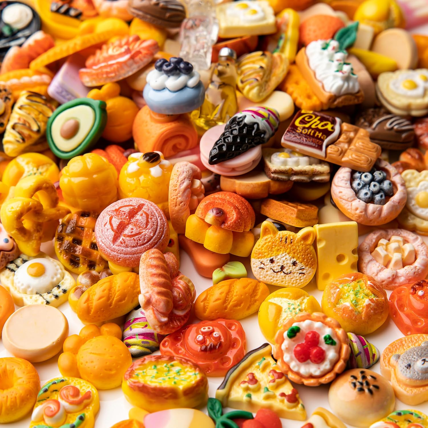 Slime Charms Food Cute Set - Mixed Lot Assorted Food Resin Flatback Cute Sets for DIY Crafts Making,Decorations,Scrapbooking,Embellishments,Hair Clip 80Pcs image number 3