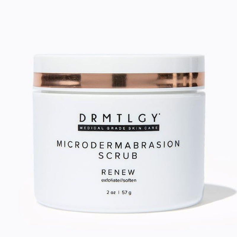 DRMTLGY Microdermabrasion Facial Scrub and Face Mask. Non-Abrasive Face Exfoliator Improves Acne Scars, Blackheads, Pore Size, and Skin Texture. 60Ml