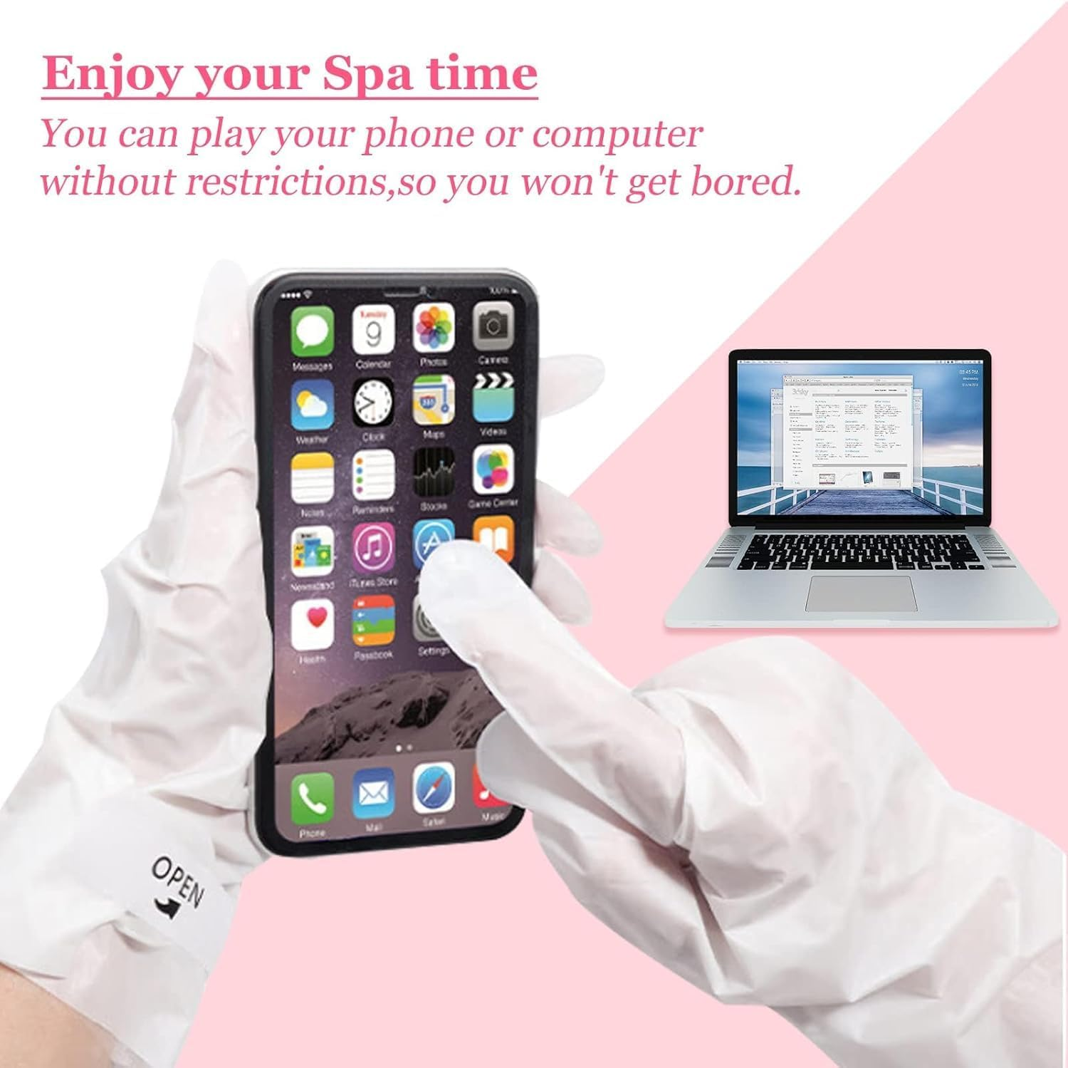 Hydrating Hand & Foot Mask Set | Ultra-Long Moisturizing Overnight Hand Mask + Foot Mask | Deep Repair for Cracked, Rough Skin | Suitable for Dry/Sensitive Skin - Blue image number 5