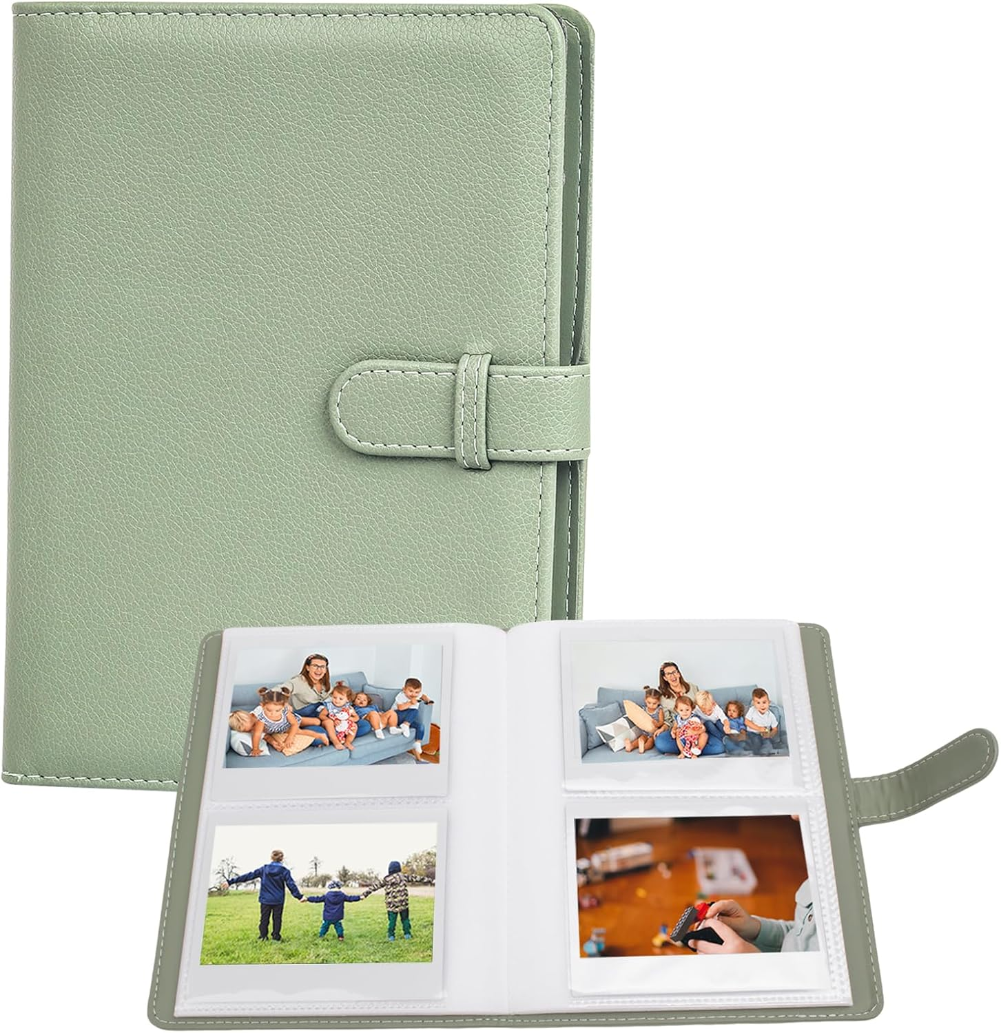 80 Pocket Photo Album 3.5 X 4.5 Inch Camera Film Storage, for Polaroid Cameras, for Fujifilm Instax Wide 400/300/210 Slip in Photo Book Album 20-Page Holds 80 Pictures-Black