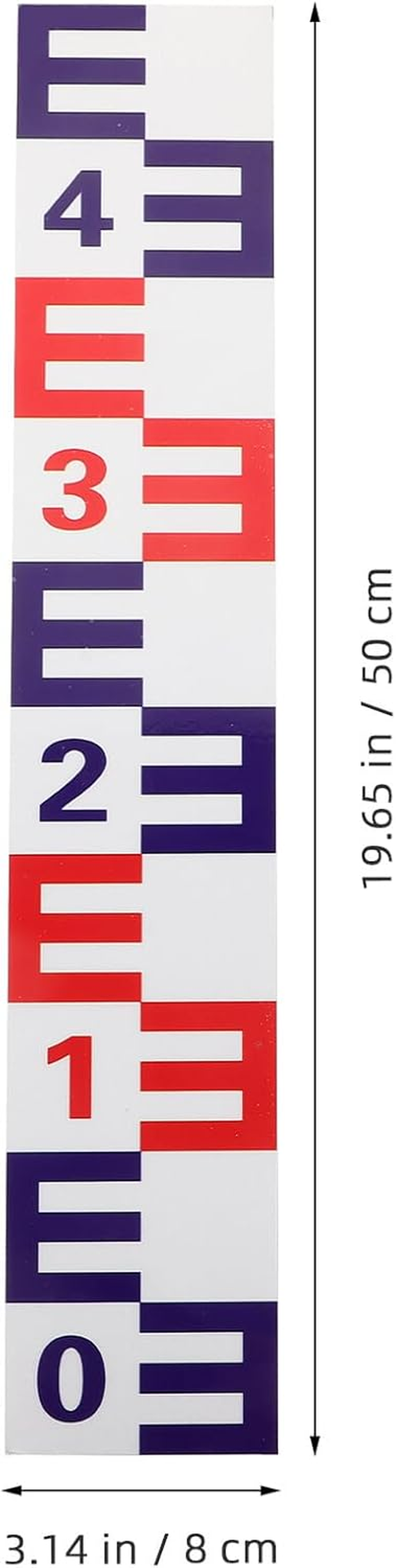 UKCOCO Reflective Water Level Gauge Sticker Corrosion-Resistant Self-Adhesive Measuring Decal for Pools Ponds Lakes Read Scale image number 2