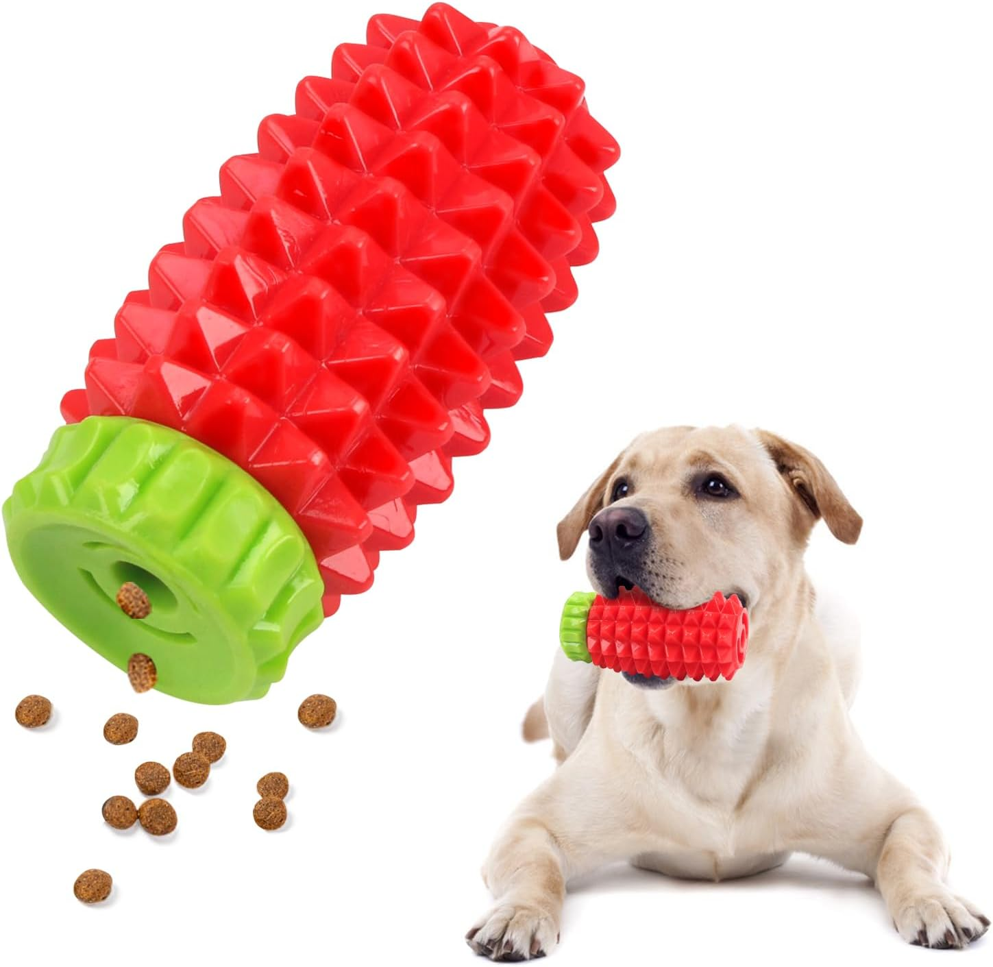 Joyfia Dog Interactive Chew Toy, Food & Treat Dispensing, Fun to Chew, Chase & Fetch, IQ Mental Stimulation & Enrichment, Boredom Buster for Small Medium & Large Breeds, Rubber Teething Dog Toys image number 4