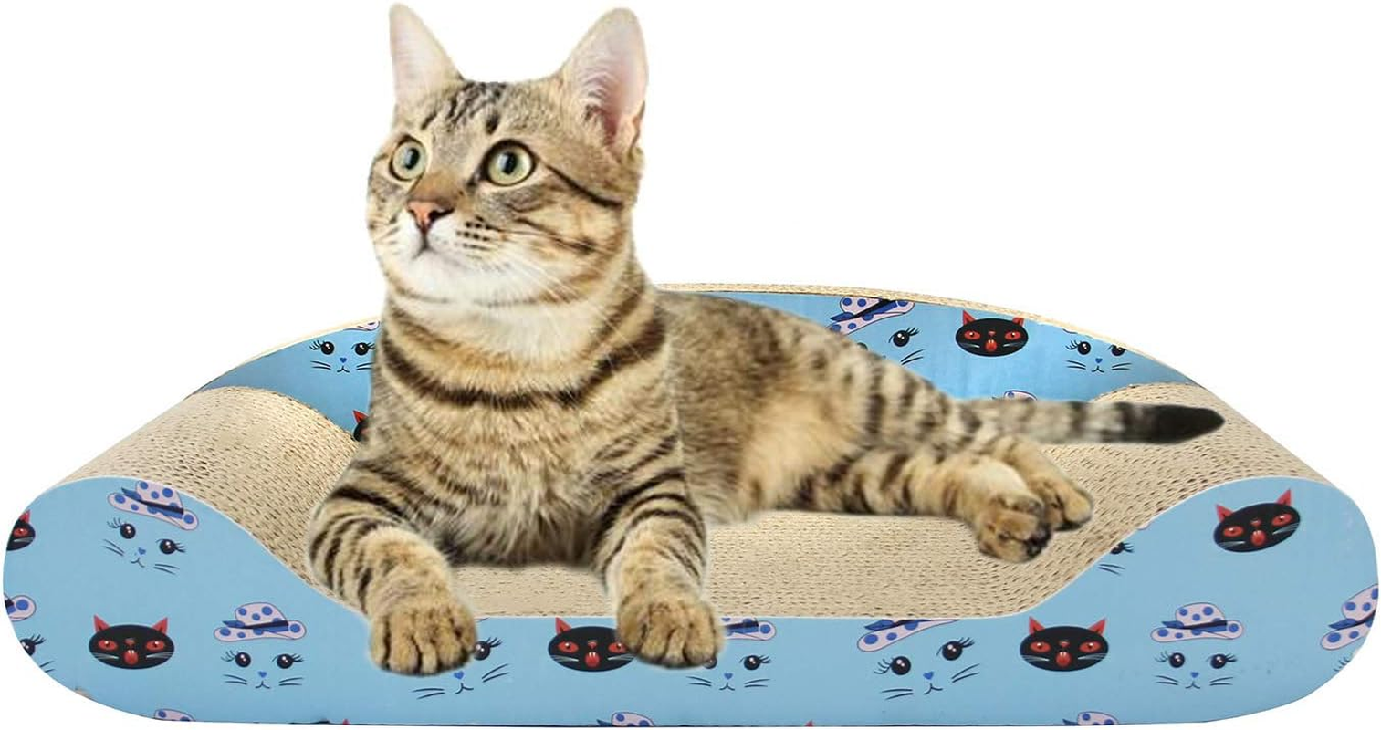 BPS BPS-10057 Cardboard Scratching Post Scraper Cat Scraper Cardboard Included Catnip Grass 2 Models Choose 50 X 22.5 X 13.5 Cm (Sofa Shape)