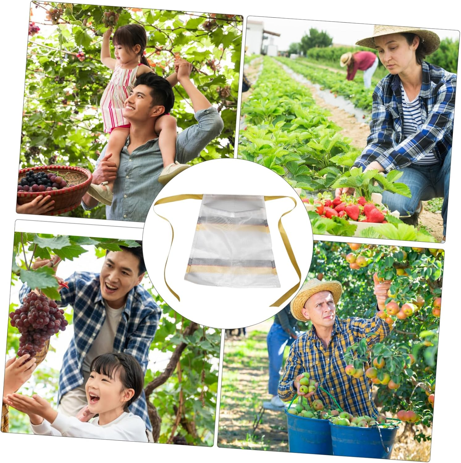 Mushroom Picking Bag Foraging Pouch for Fruits Vegetables Garden Apron Large Capacity for Camping and Harvesting Activities image number 5