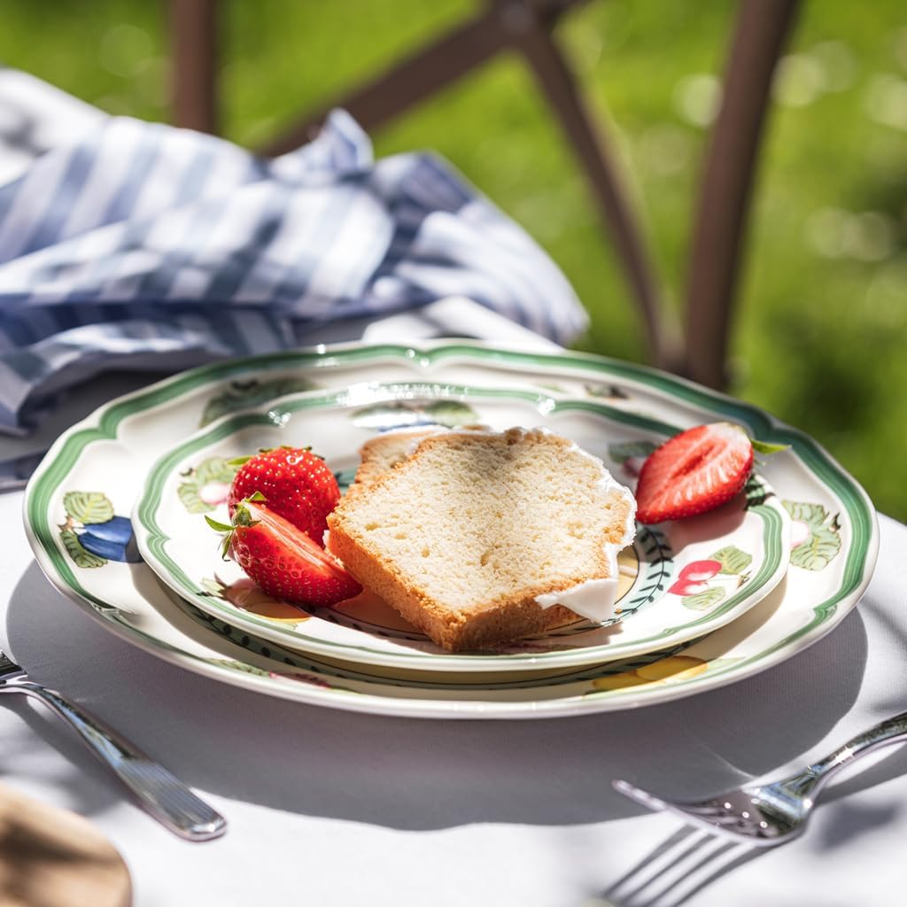 Villeroy & Boch - French Garden Fleurence Food Plate, round Plate in Premium Porcelain with Summery Fruit Motifs, Country Style, 26 Cm