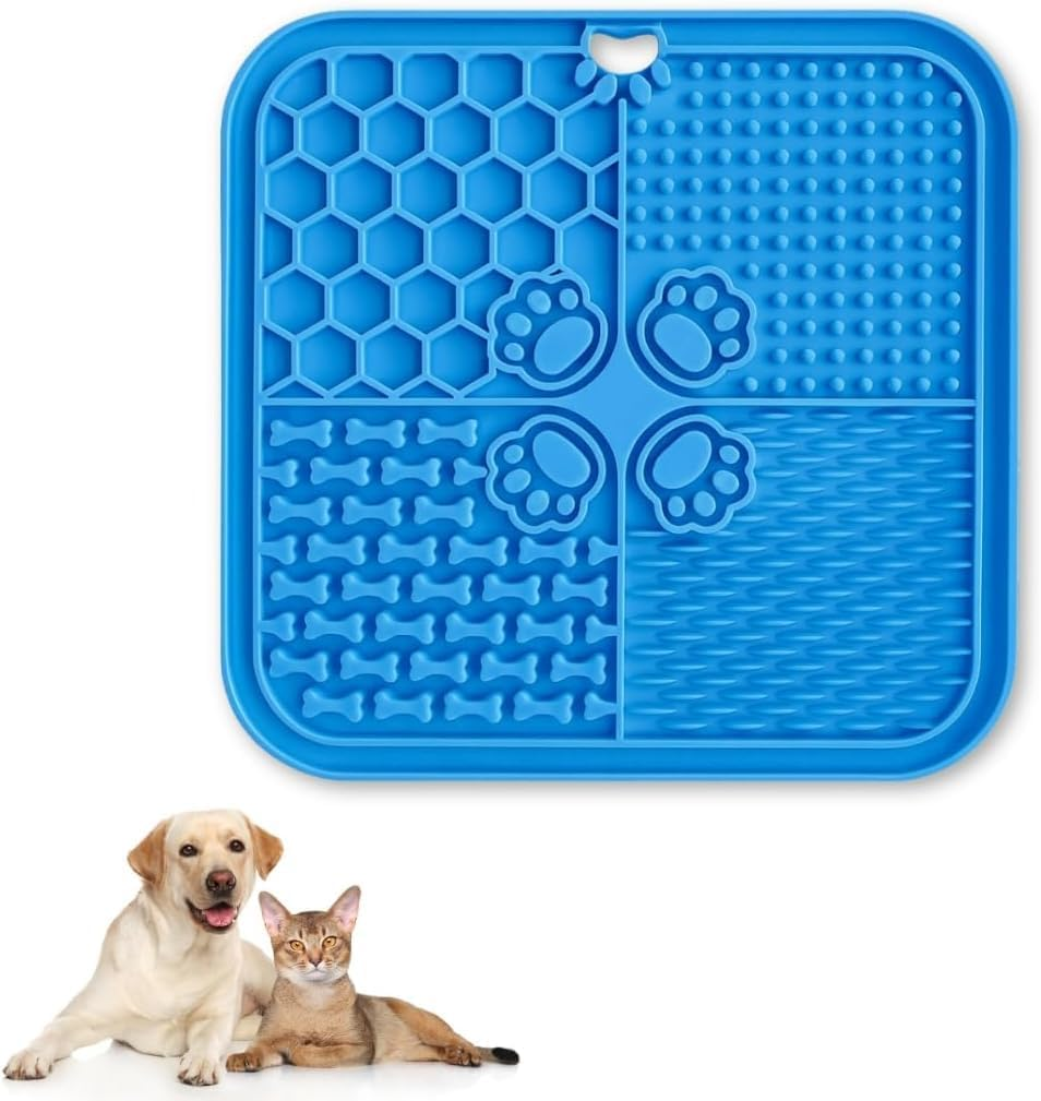 PARENCE. - Dog Cat Lick Mat - Anti-Stress Mat with Cupping Slow Dispenser for Treats and Wet Food, Silicone Food - Random Color image number 3