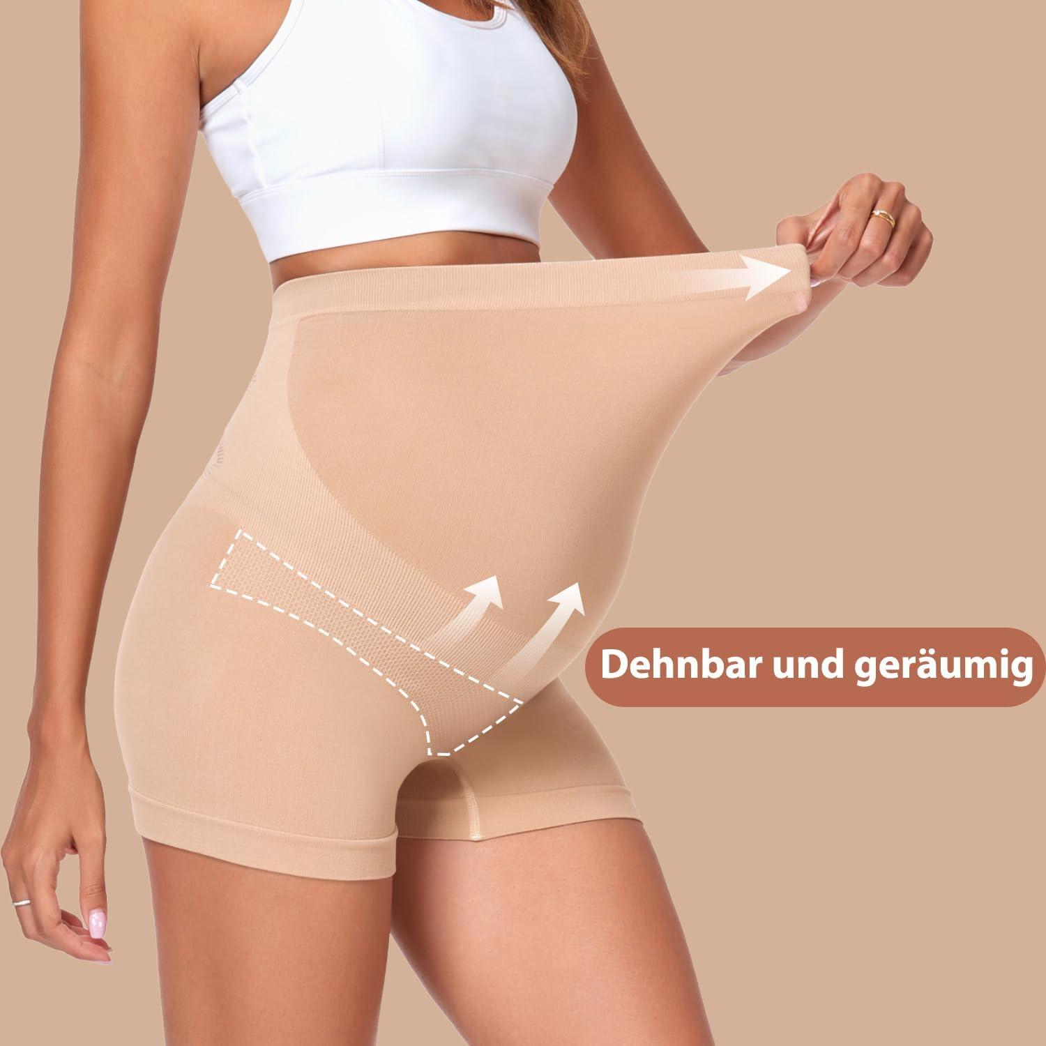 Women Seamless Shorts Maternity Shapewear High Waist Short Thigh Underwear