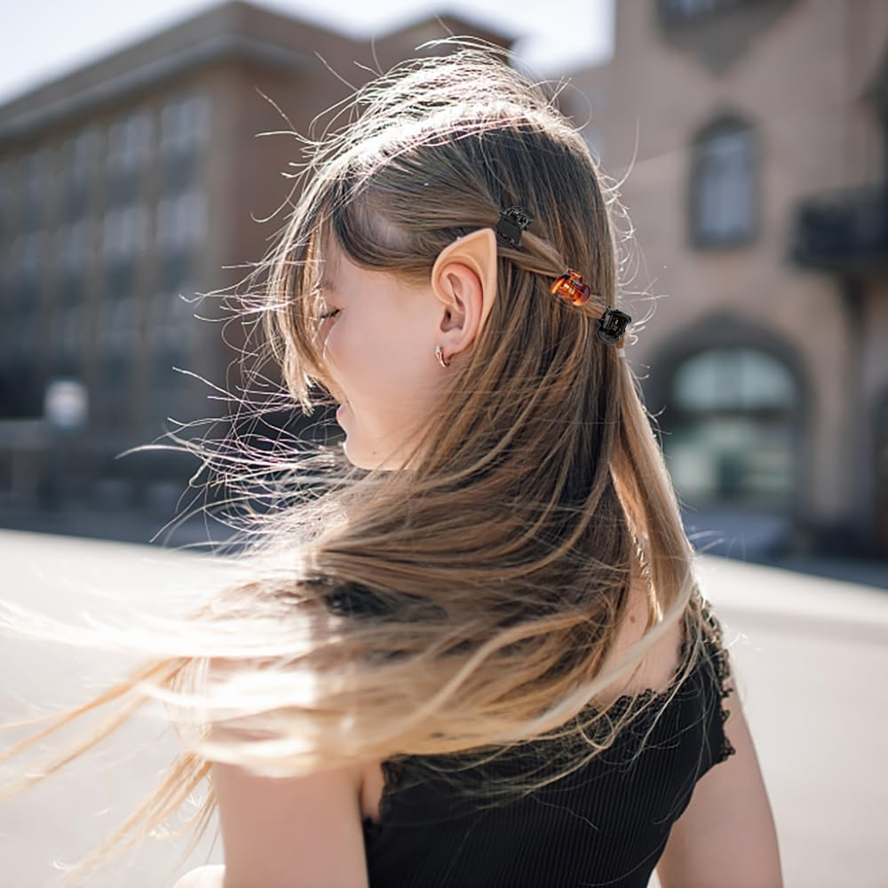 TRKETK 36 Pcs Mini Hair Clips, Plastic Mini Claw Hair Clips Non-Slip Hair Catch Small Hair Claw Clips Mini Jaw Clips Hair Accessories for Girls and Women (Black and Brown) image number 1