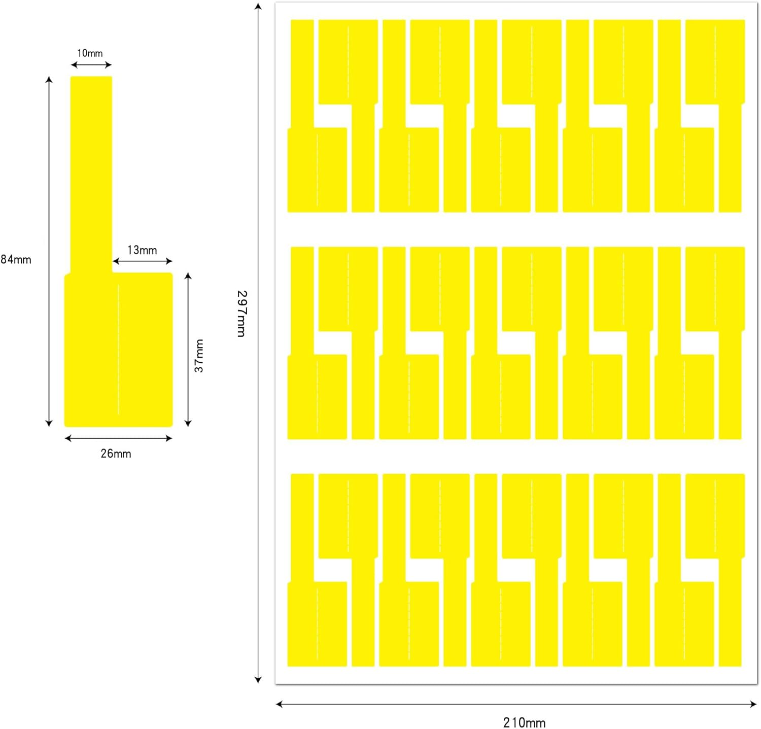 Manusticker Durable Cable Labels - Waterproof, Writable, Strong Adhesive - 8 Colors - 240Pcs / 8 Sheets