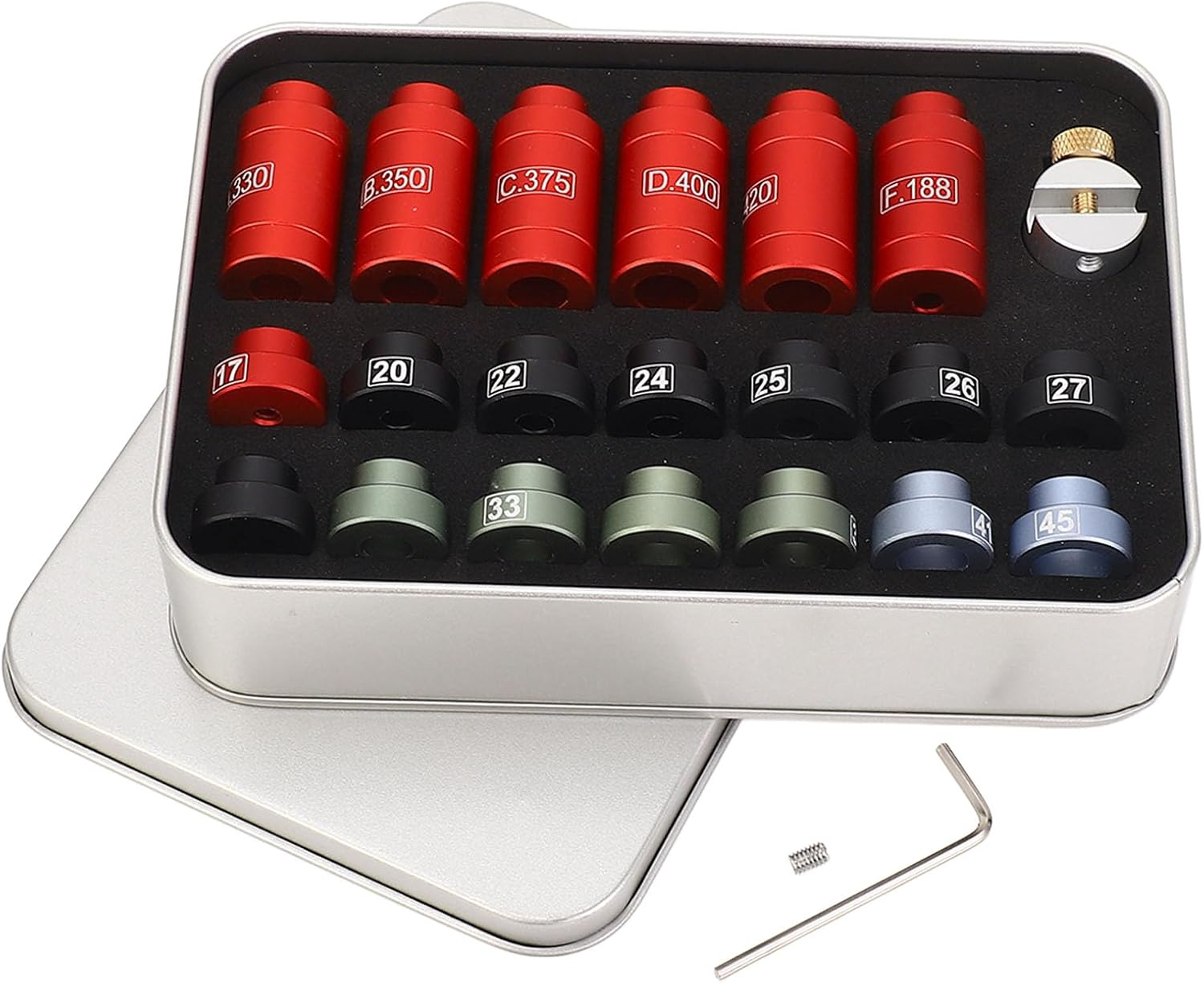 Headspace Gauge, Aluminum Alloy Gauge Comparator Kit, Comparator Headspace Gauge Body Kit, Reloading Kit with Storage Box, Precise Measurement image number 6