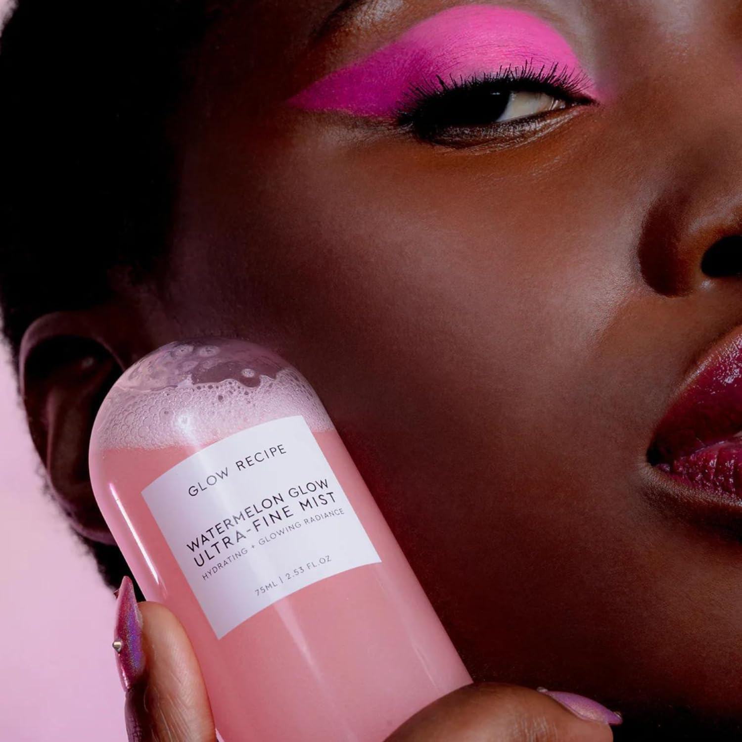 Glow Recipe Ultra-Fine Mist - Face Micro with Hydrating Hyaluronic Acid, Exfoliating AHA + Amino Acid-Rich Watermelon Extract - Cruelty-Free + Vegan Skincare (75 Ml / 2.5 Fl Oz) image number 5