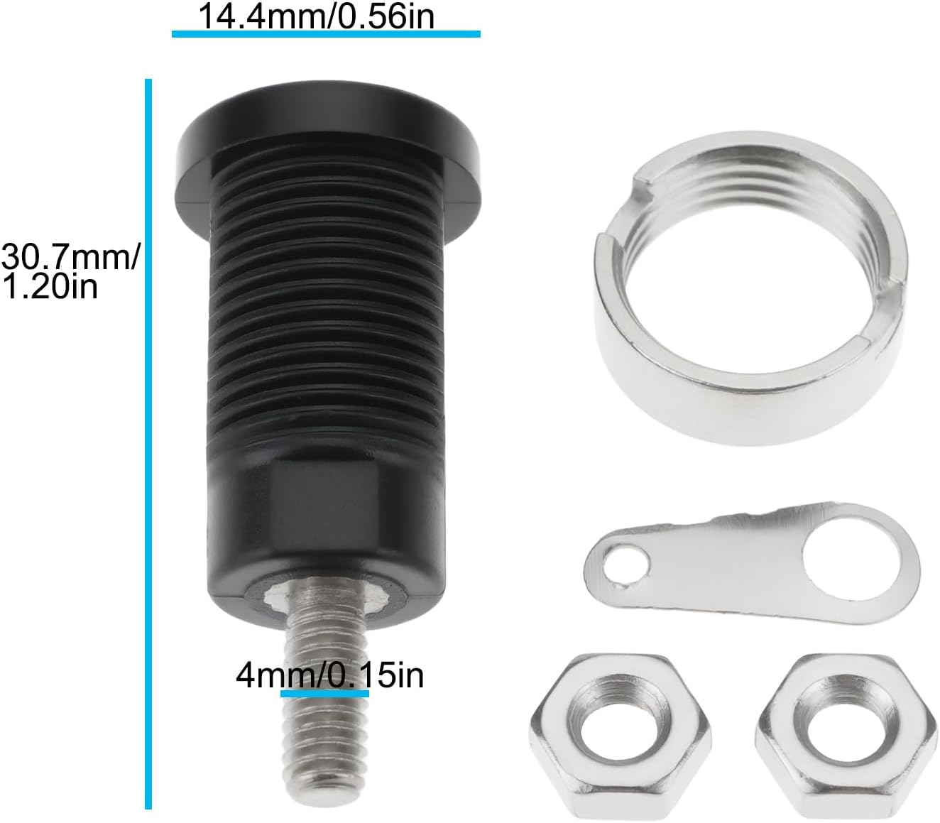 Create Idea 4Pcs 4Mm Banana Socket Pure Copper Insulated Banana Socket for Electrical and Electronic Equipment 14.4X30.7Mm Black image number 6