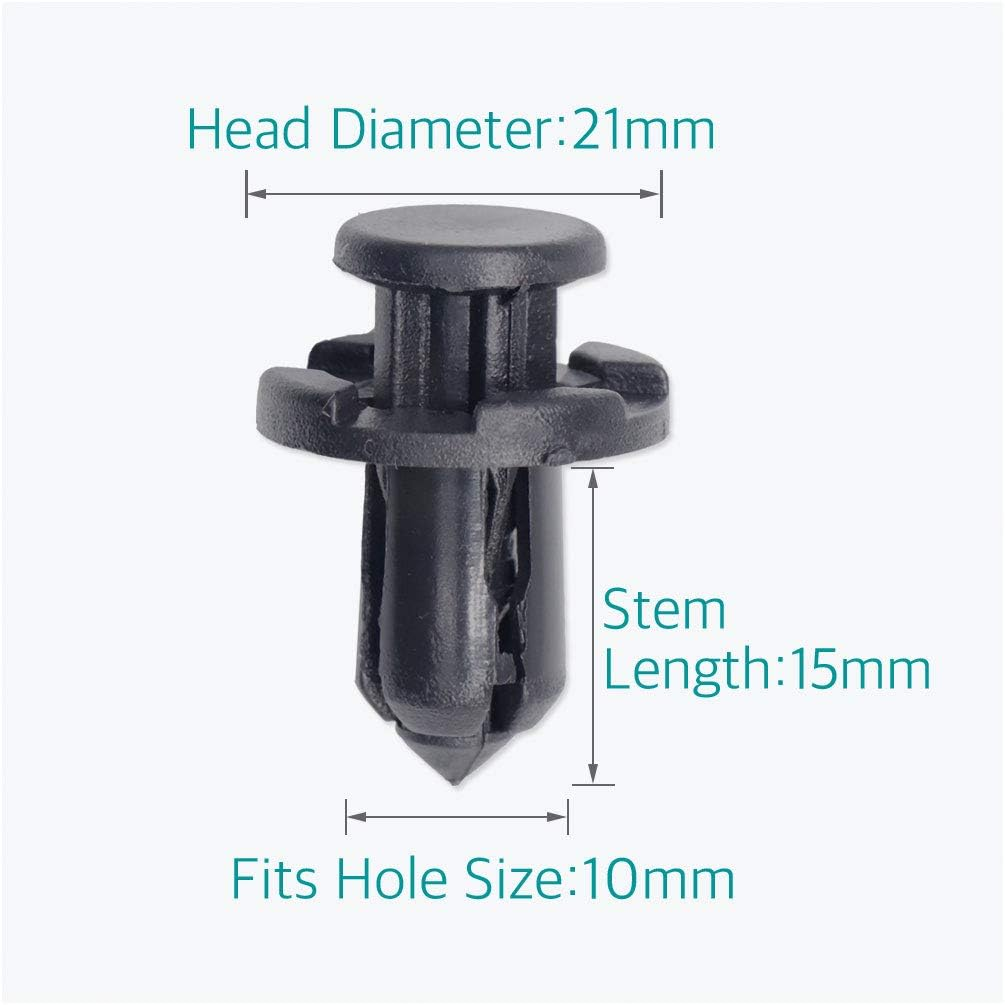 Lantee 100 Pcs Bumper, Engine Cover, Fender & Grille Push-Type Retainer Clips for Subaru 90914-0007 Baja, Forester, Impreza, Legacy, Outback & Tribeca 2000 - On