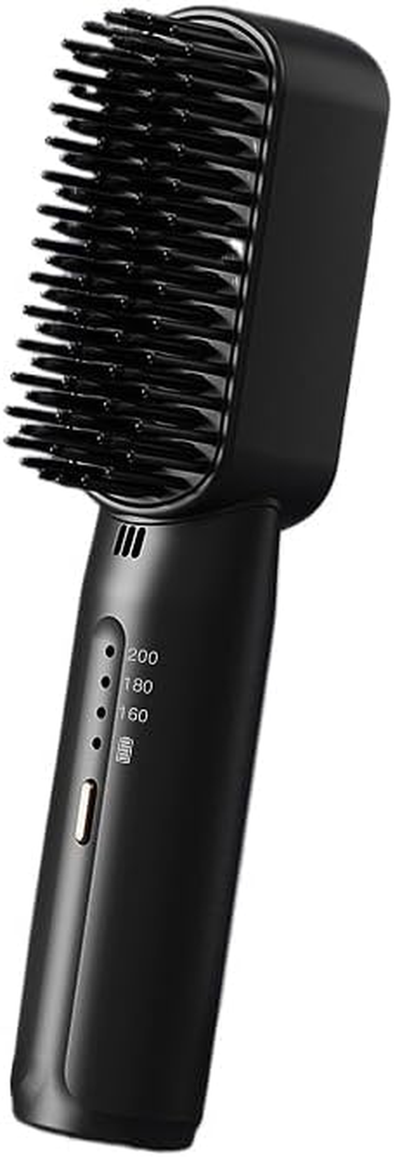 Jarttarn Cordless Hair Straightener Brush, Portable Mini Ionic Hot Comb Straightener for Women, Lightweight for On-The-Go Travel, Type-C Charging, Anti-Scald, Girl (Black)