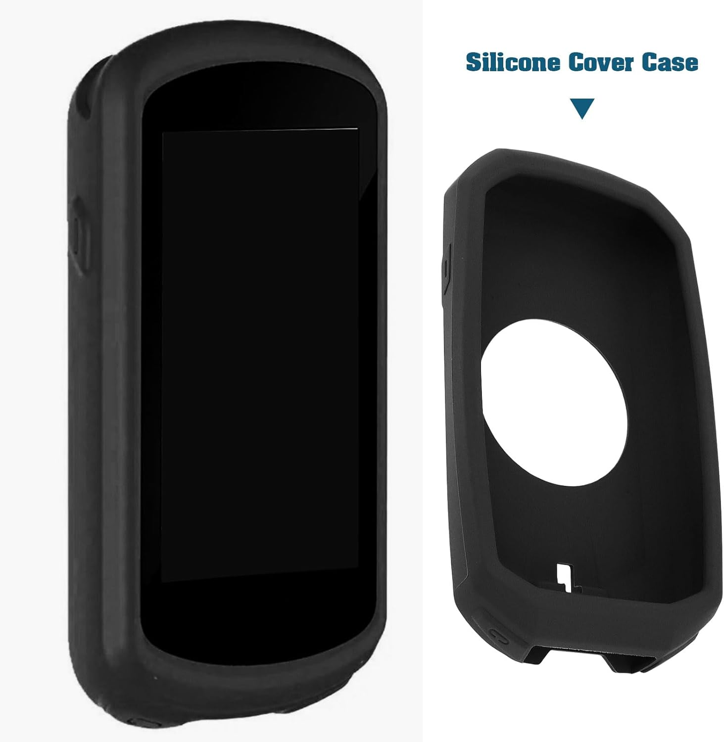 1X Silicone Cover Case Compatible with Garmin Edge 1050 Cycling Computer Protective Silicone Portable Waterproof and Shockproof Case, Black image number 2