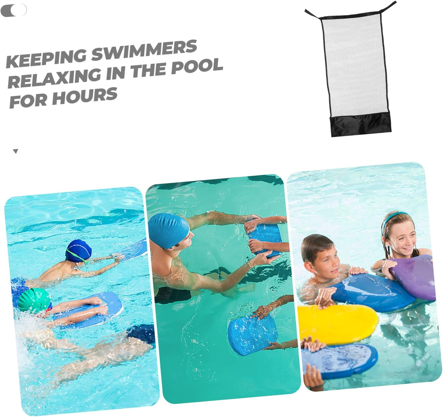 2Pcs Swimming Pool Mesh Chair Net Bag Summer Accessories Portable Chair Portable Swimming Pool Net Swim Float Single Noodle Convenient Mesh Swim Supply image number 6