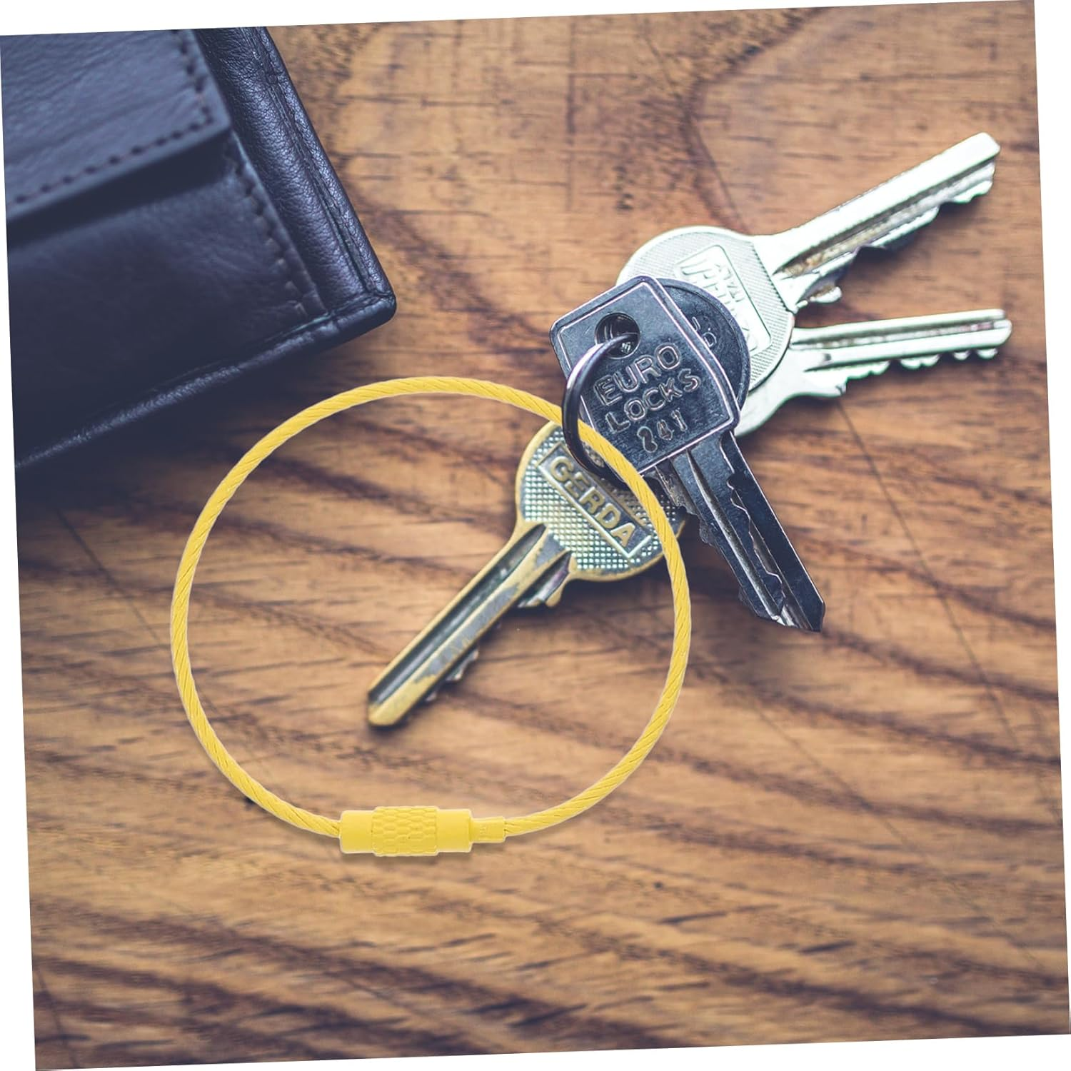 BELLIFFY 20Pcs Keychain Cable Rings Keyring Keepers Accessory Lightweight Stainless Wire Keychain Ring for Cruise Luggage Tags Random Color image number 2